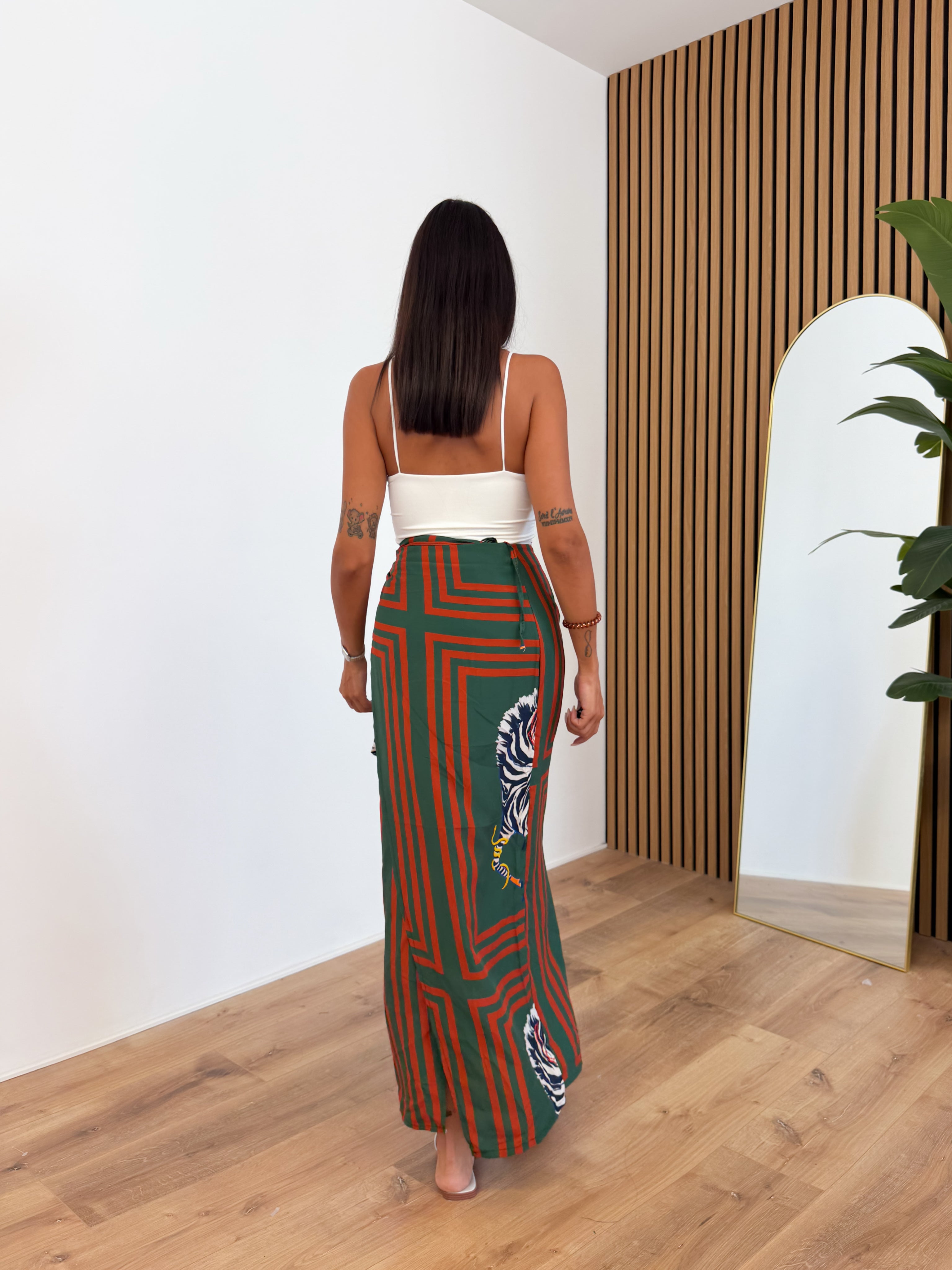Gonna Pareo Long - Verde Zebre