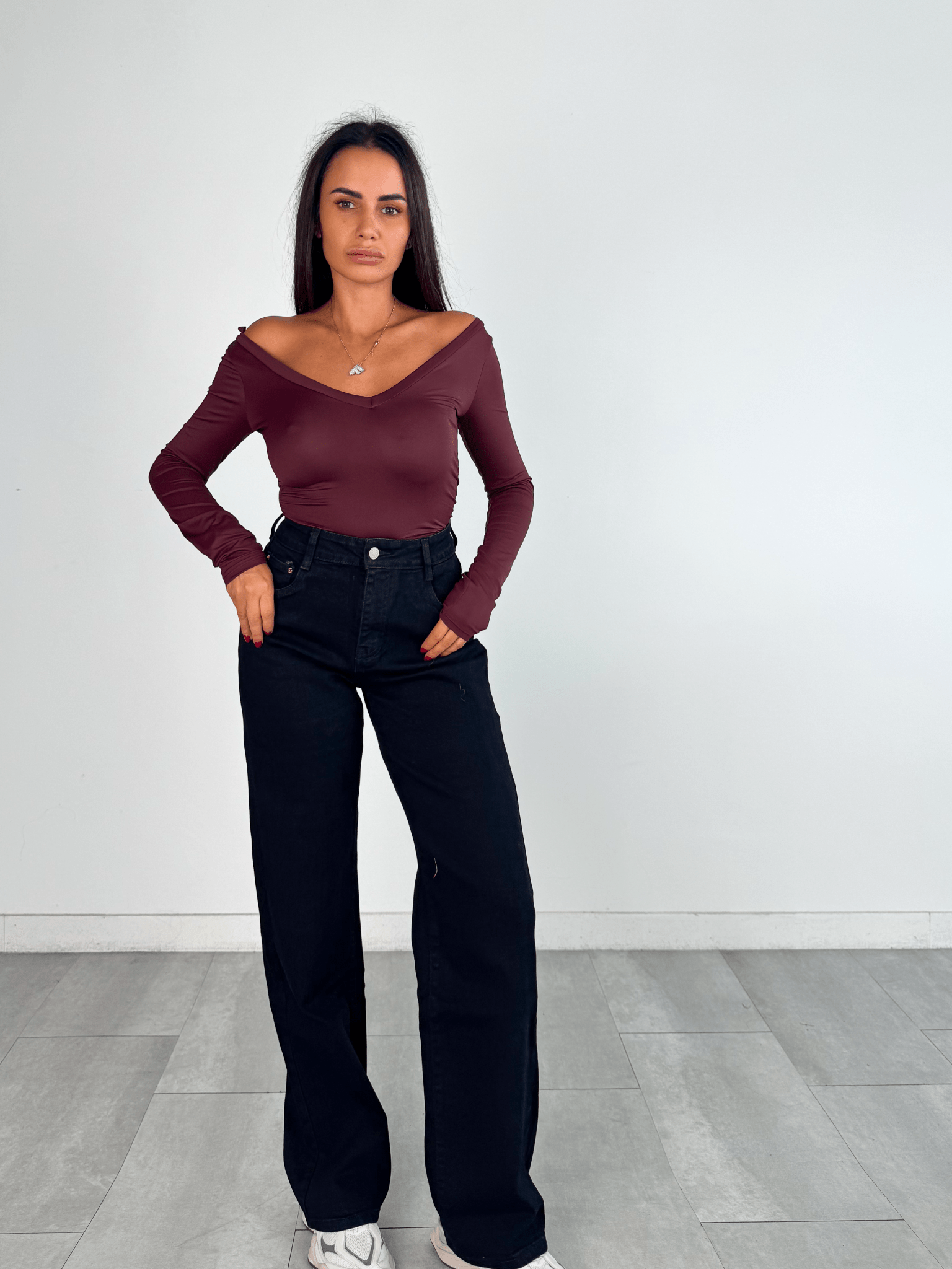 Jeans Palazzo Miss - Nero - SAINTH