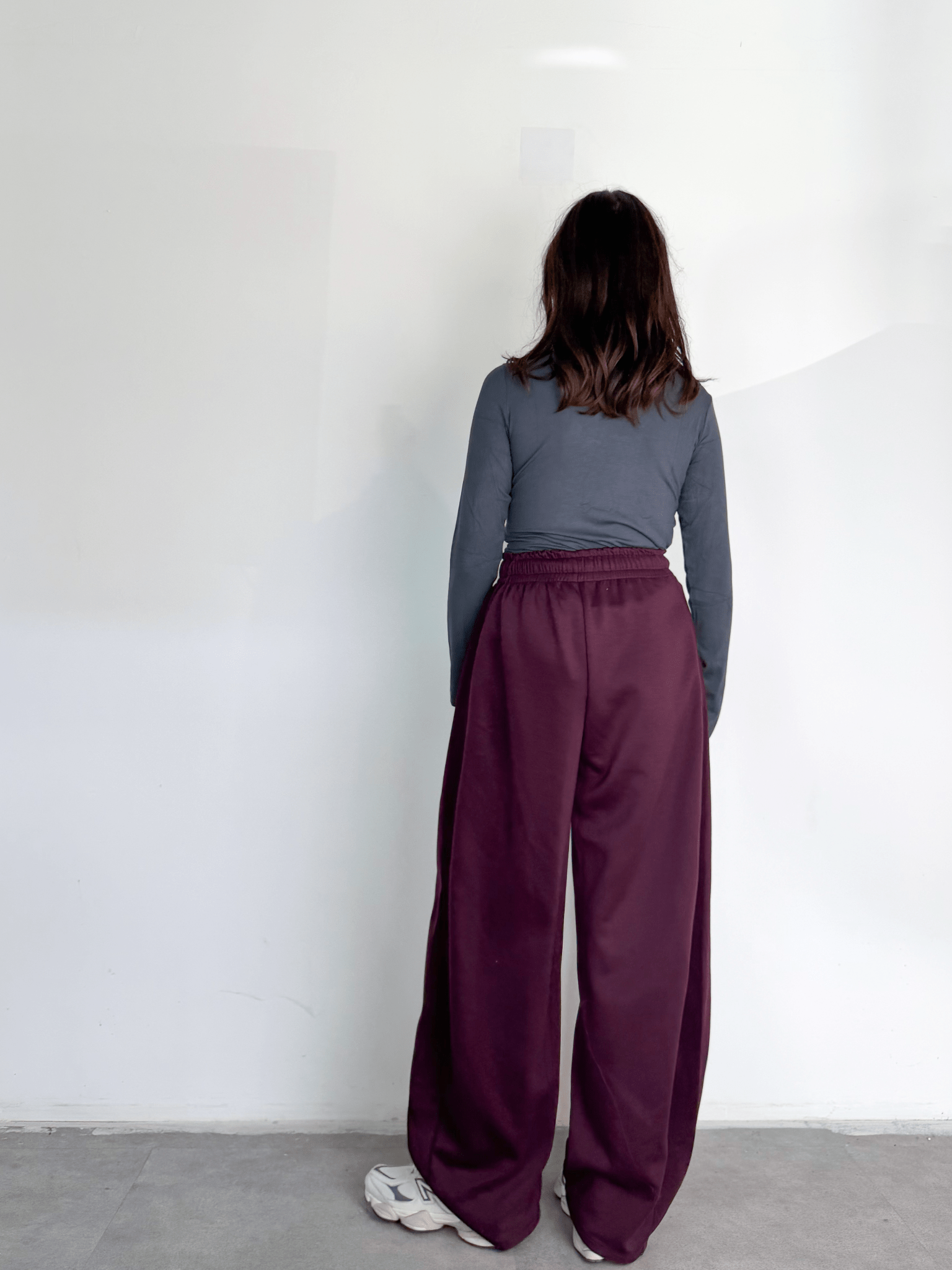 Pantalone Tuta Wide Leg - Vinaccia - SAINTH