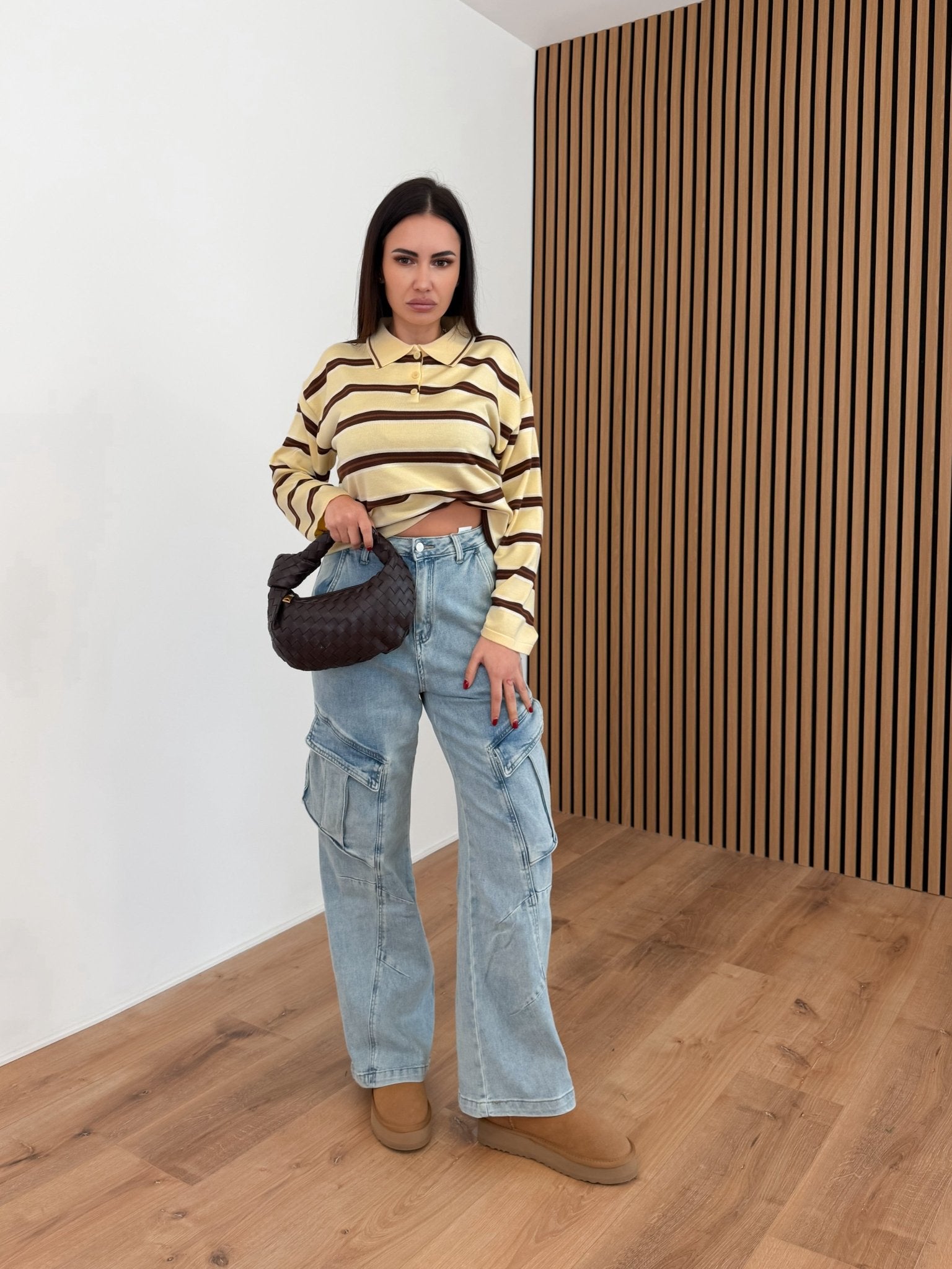 Pull Polo Edit - Gialla e Marrone - SAINTH