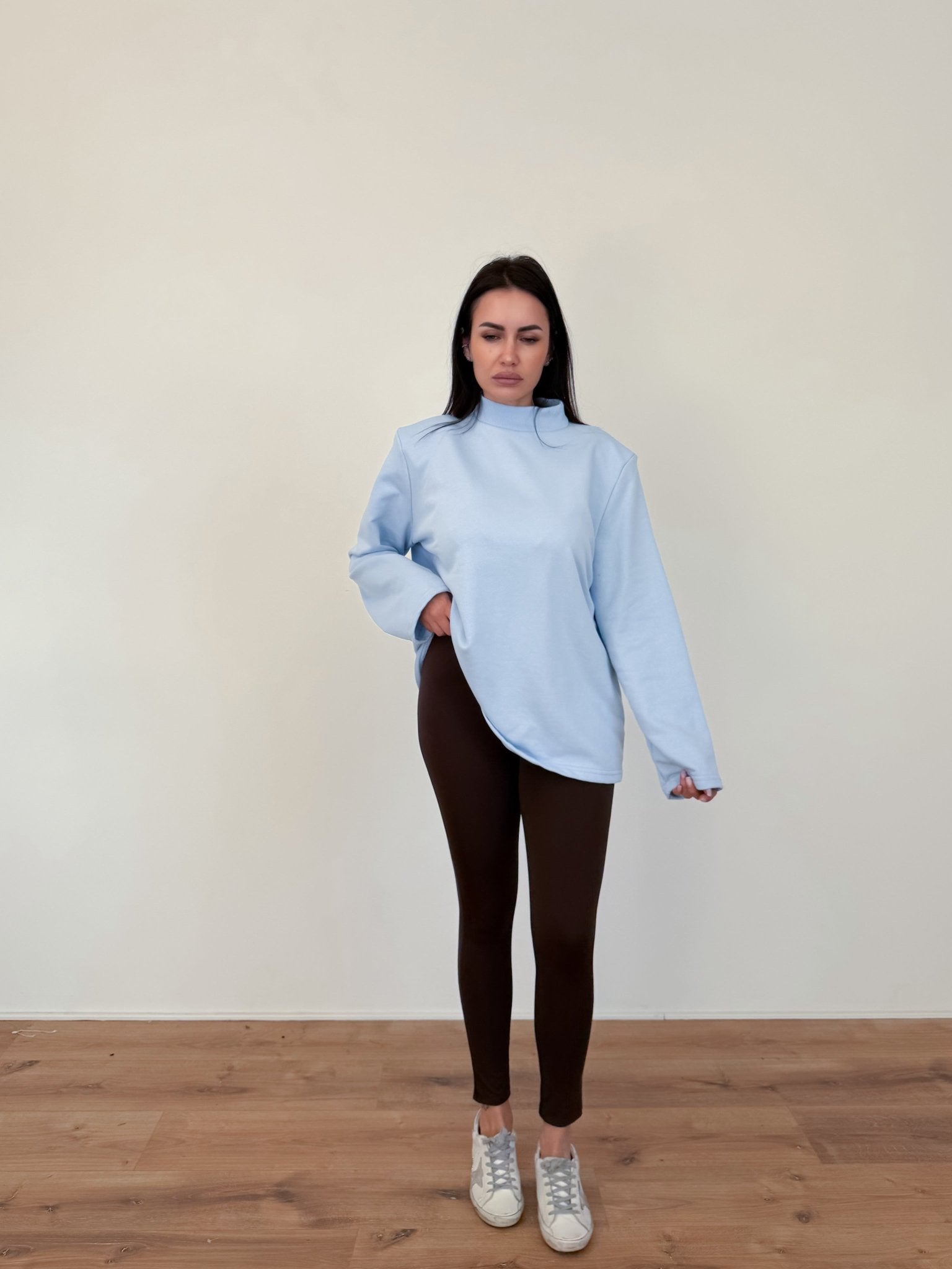 Felpa Maxi Spalla - Celeste - SAINTH