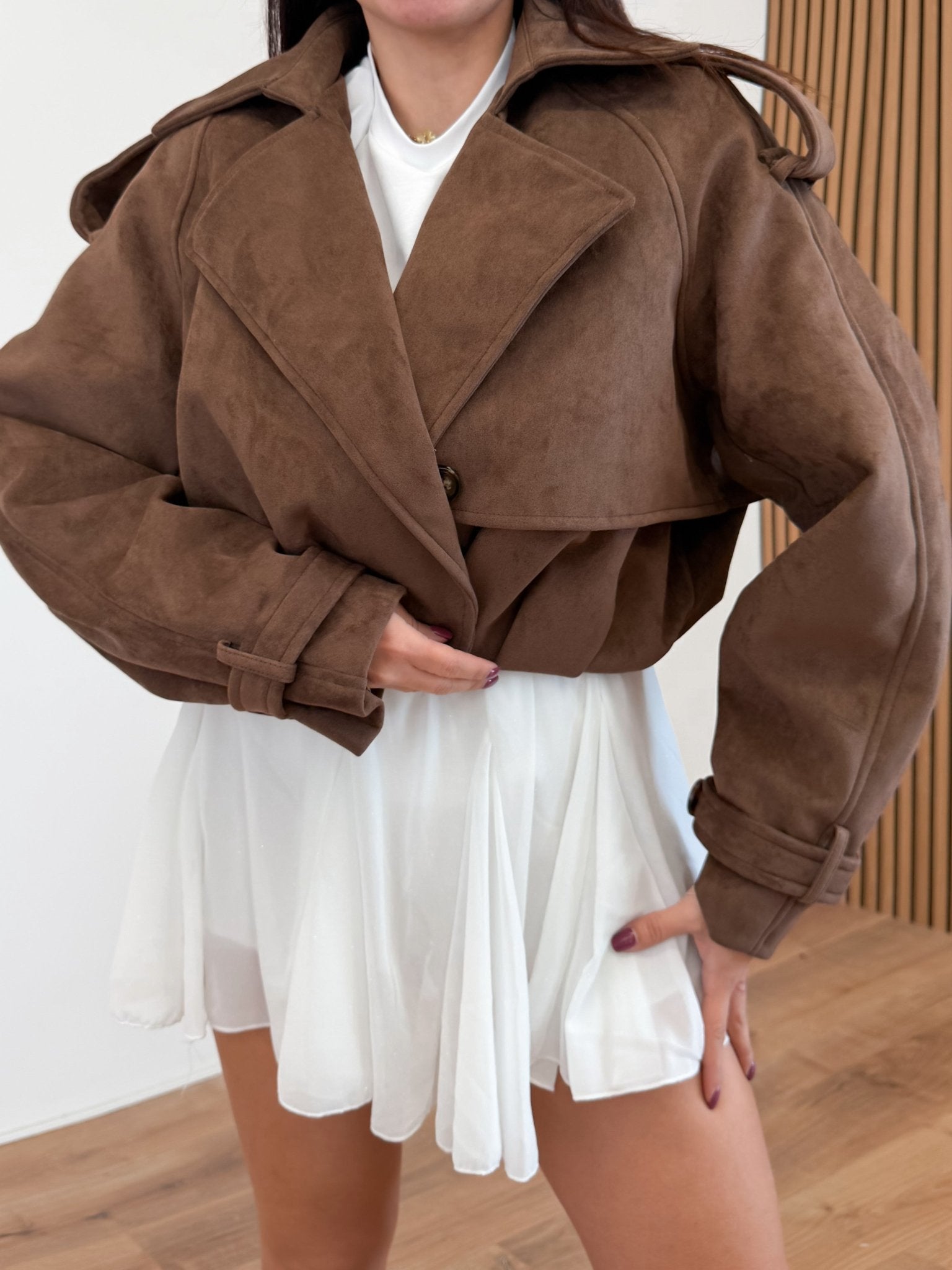 Giacca Suede Armor - Marrone - SAINTH
