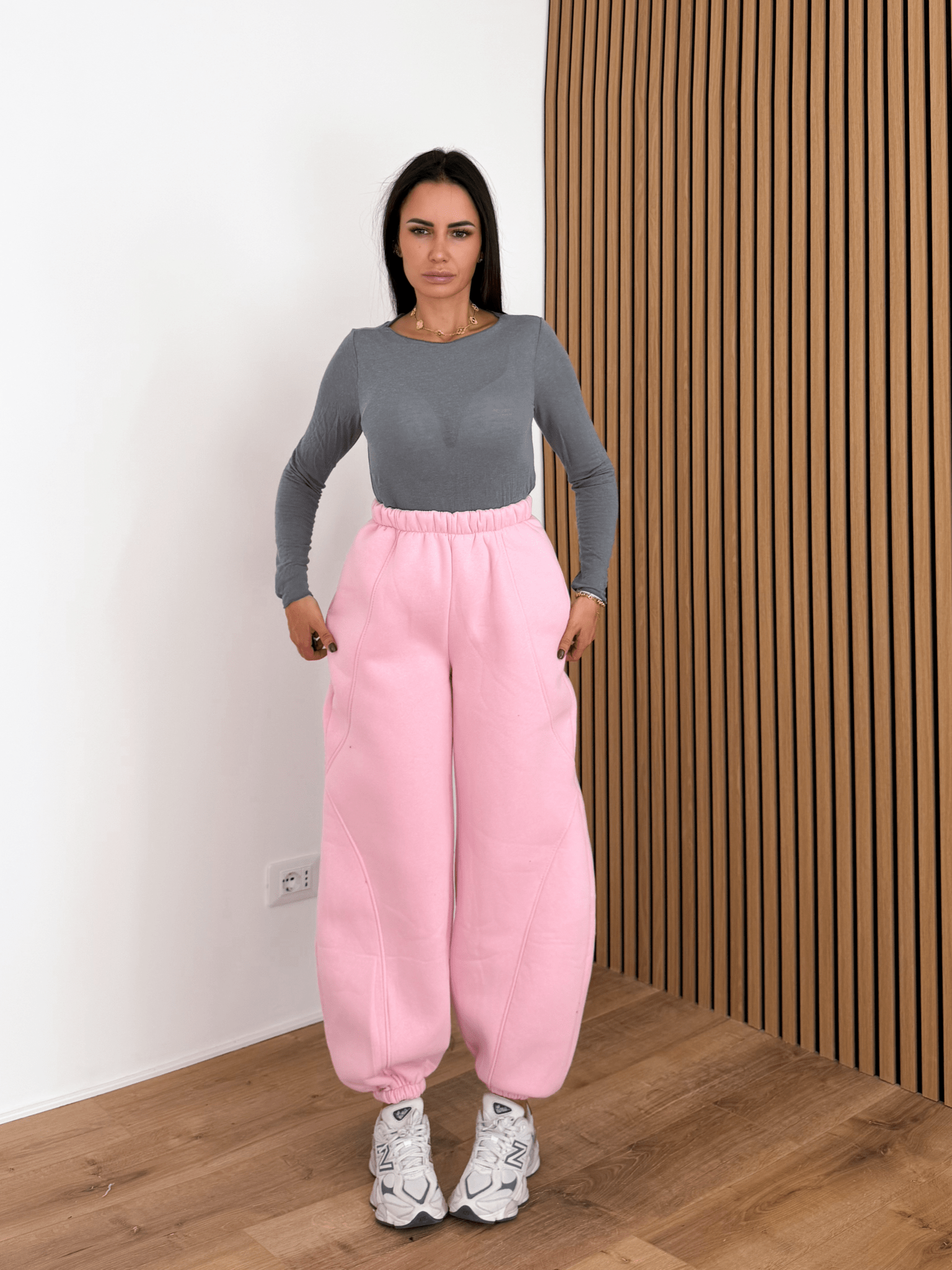 Pantalone Tuta Sherpa - Baby Pink - SAINTH