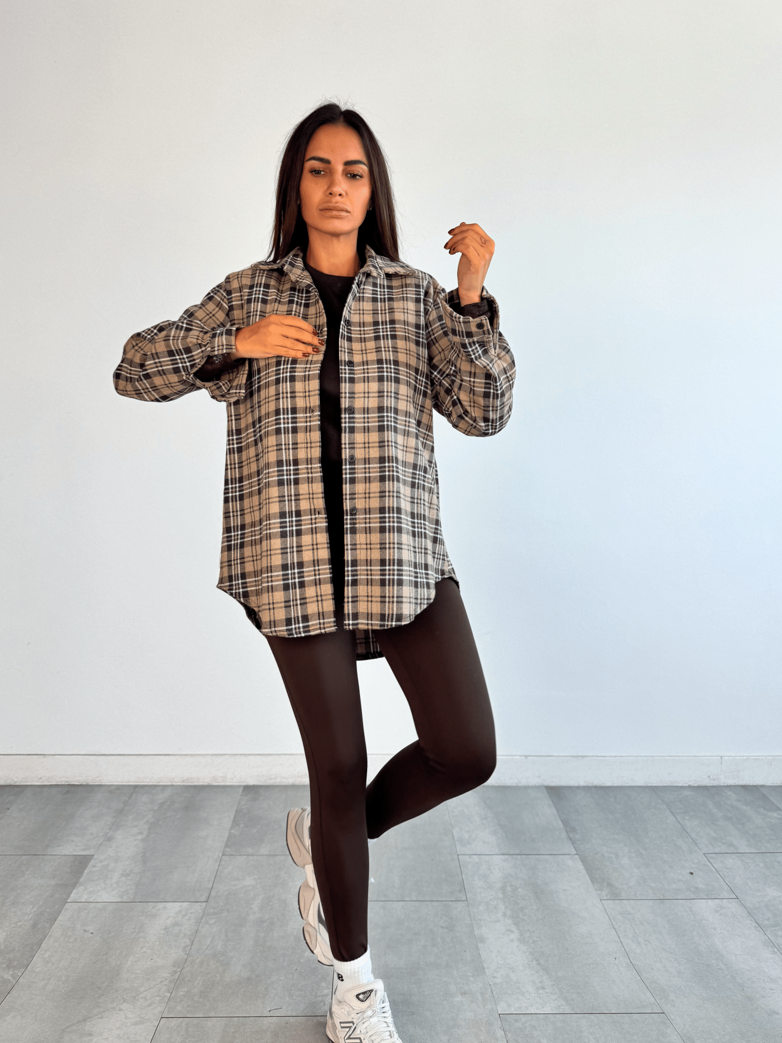 Camicia Wool - Marrone e Biscotto - SAINTH