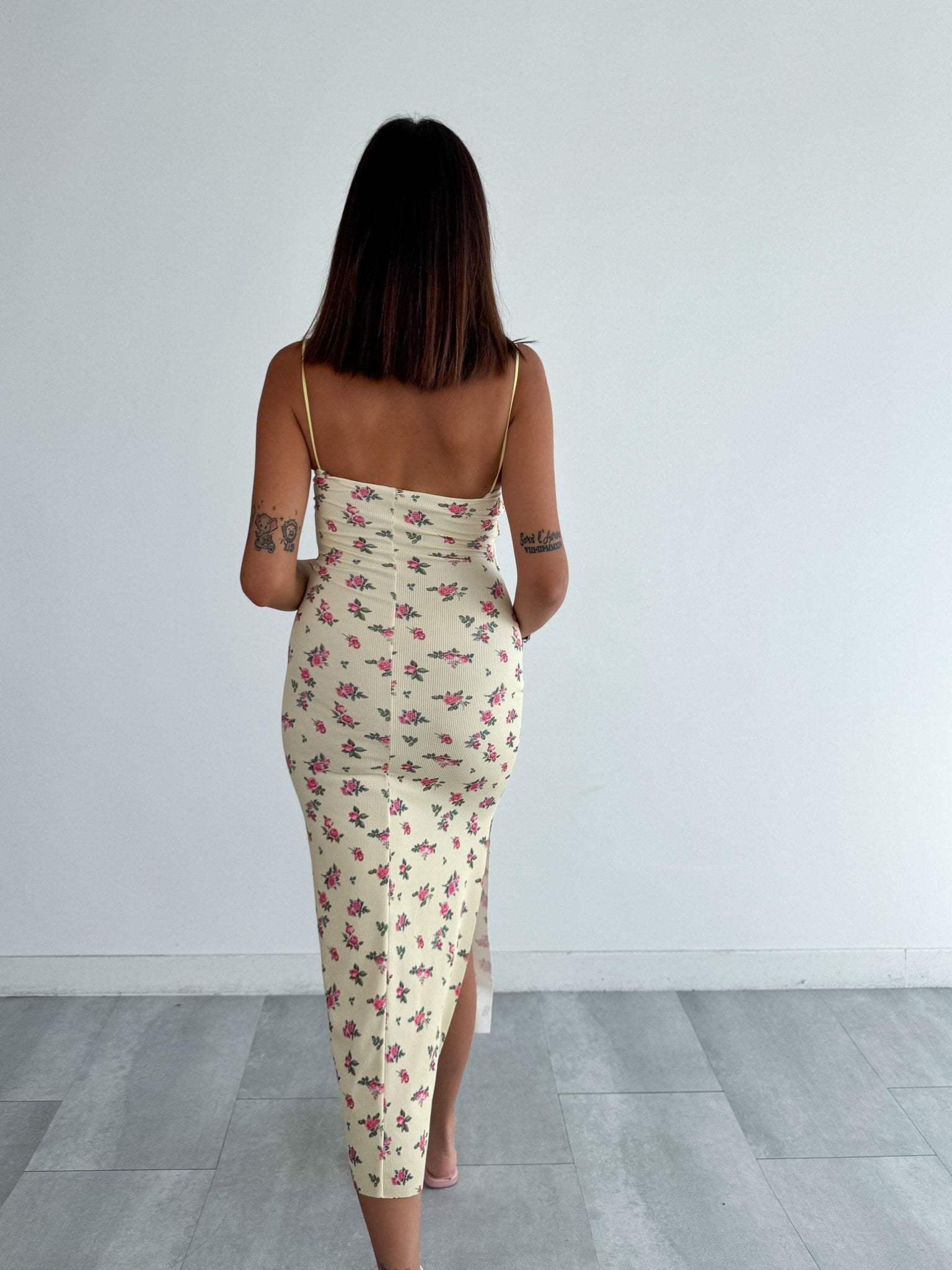 Abito Costine Roselline - Giallo - SAINTH