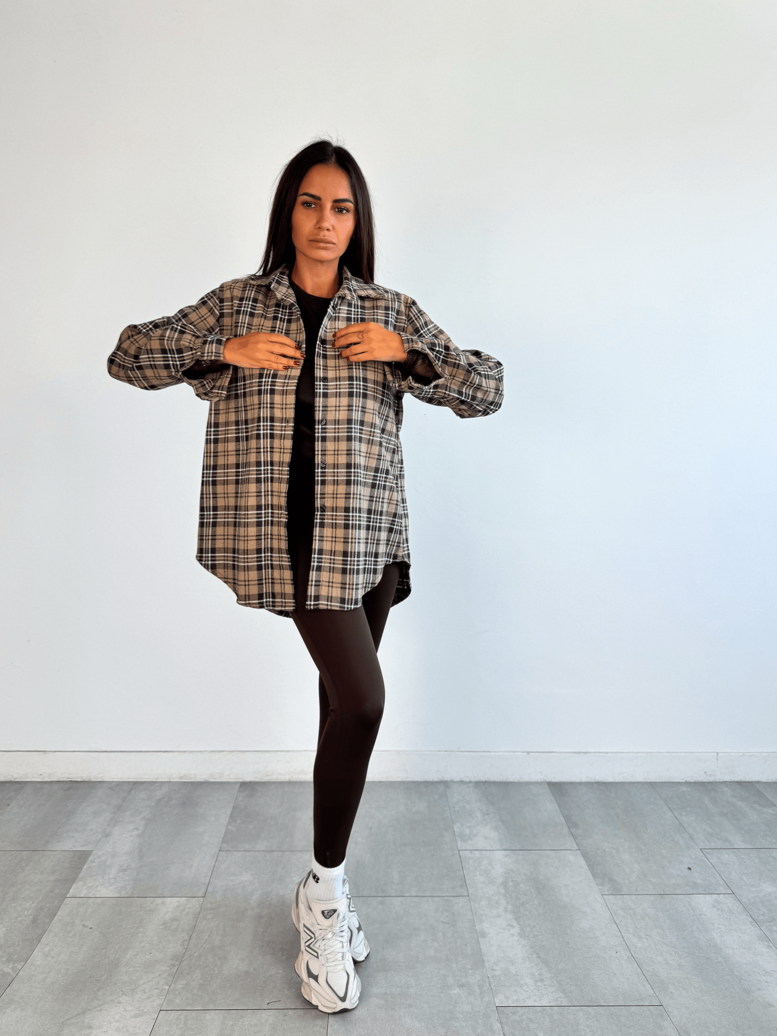 Camicia Wool - Marrone e Biscotto - SAINTH