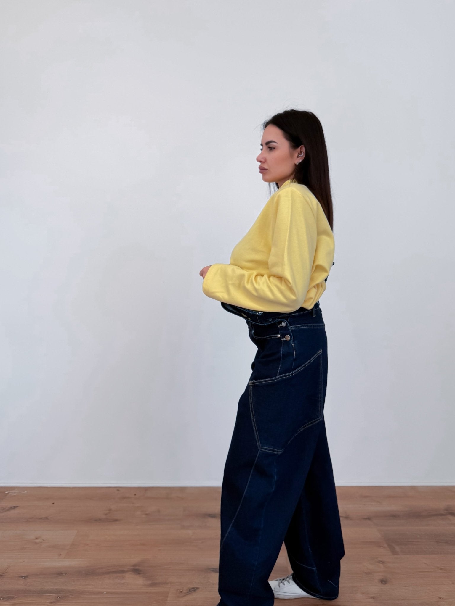 Felpa Maxi Spalla - Gialla - SAINTH