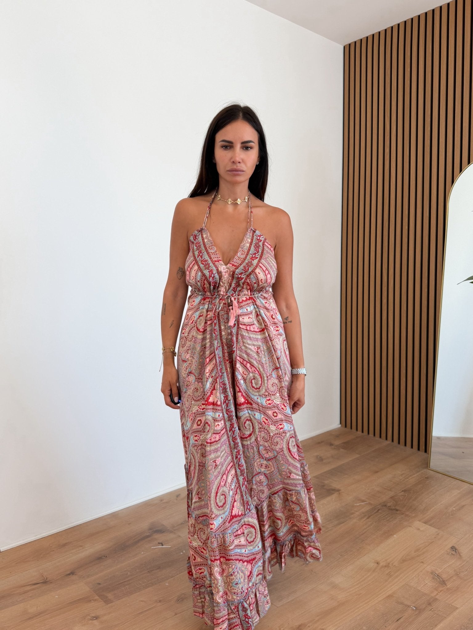 Abito Maya 2.0 - Rosa e Bordeaux - SAINTH