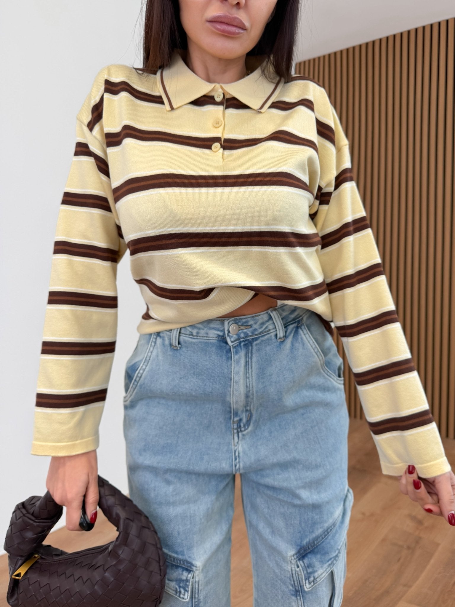 Pull Polo Edit - Gialla e Marrone - SAINTH