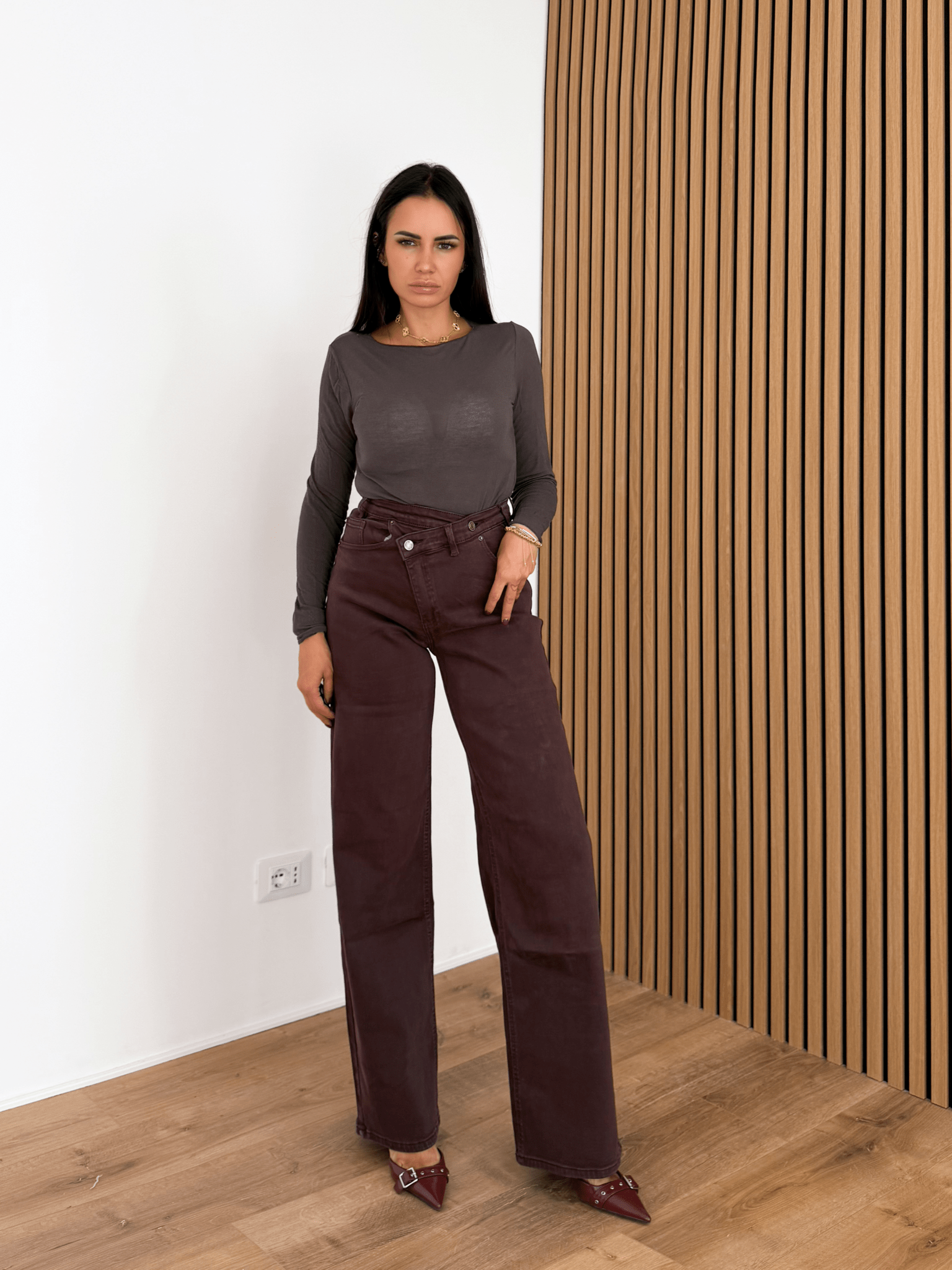 Jeans Irregolare - Marrone - SAINTH