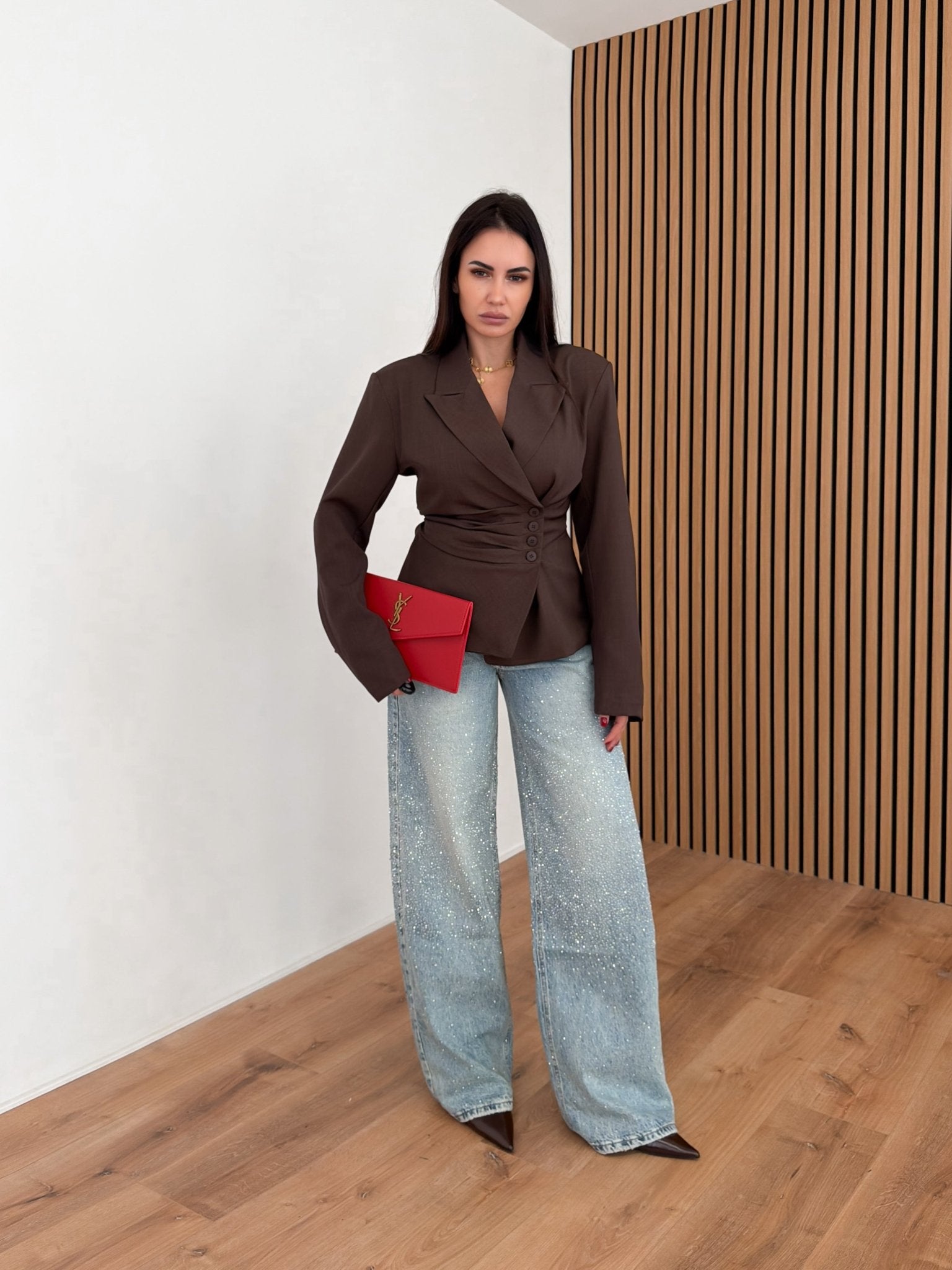 Blazer Corsett - Marrone - SAINTH