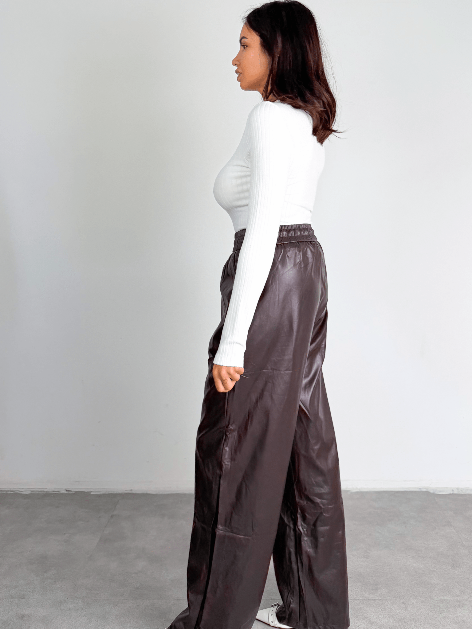 Pantalone Energy Ecopelle - Marrone - SAINTH