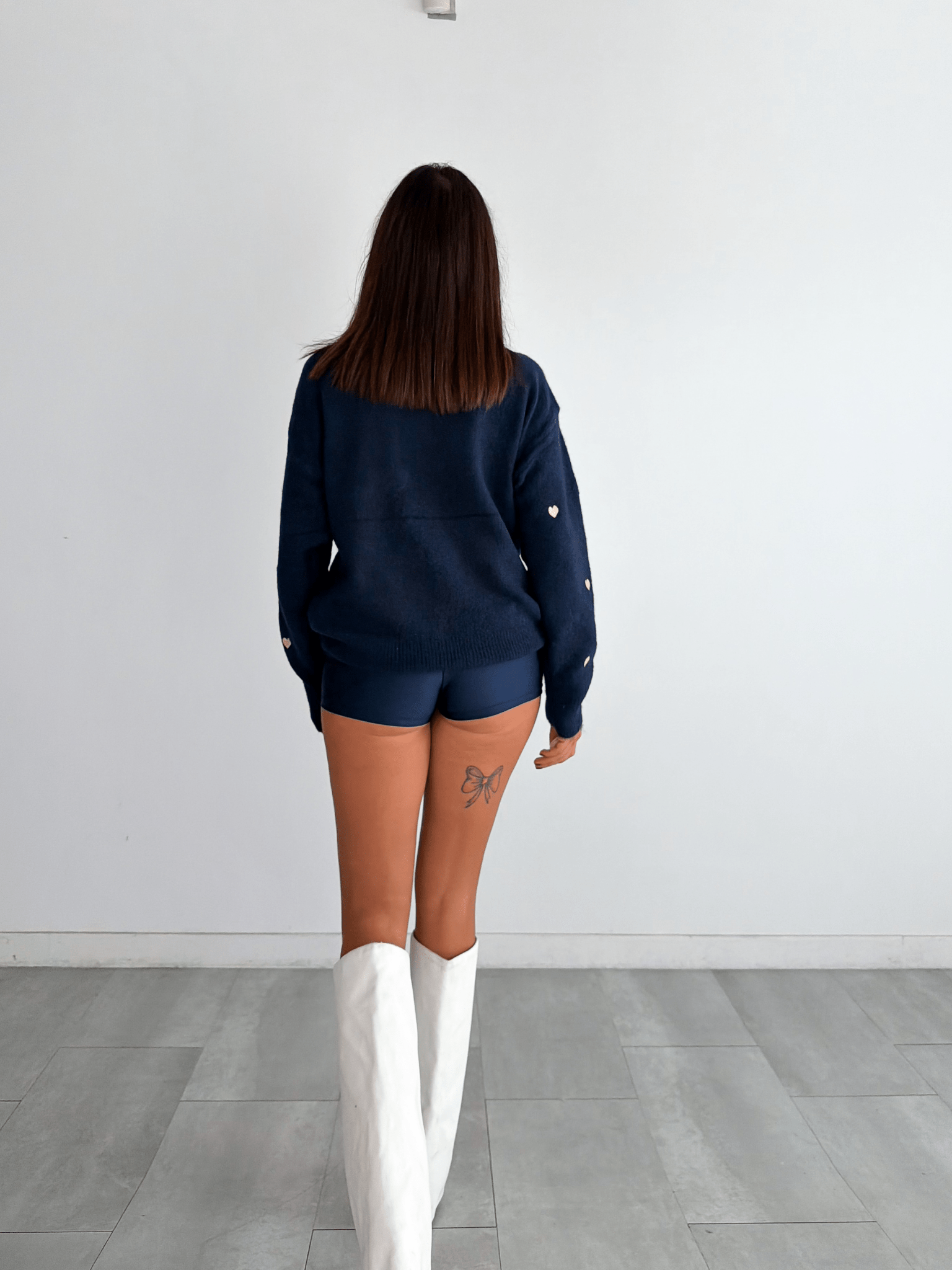 Cardigan Cuoricini - Blu Notte - SAINTH