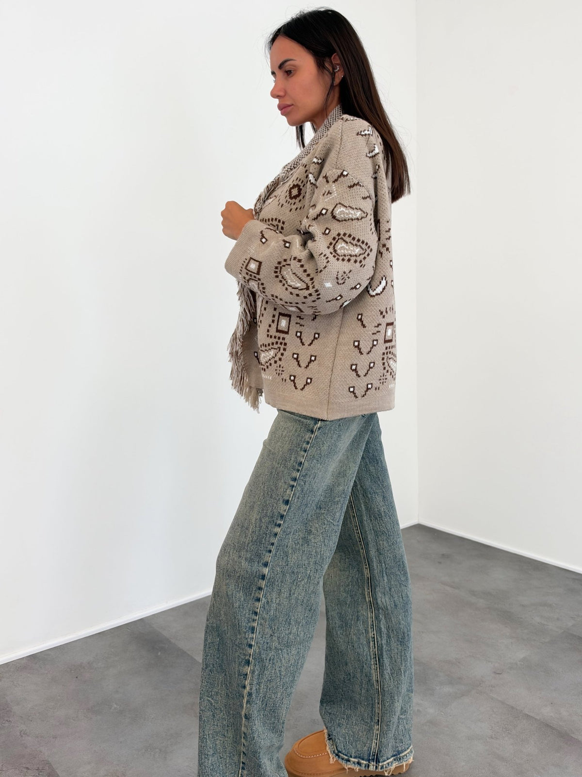 Cardigan Tribù - Burro - SAINTH