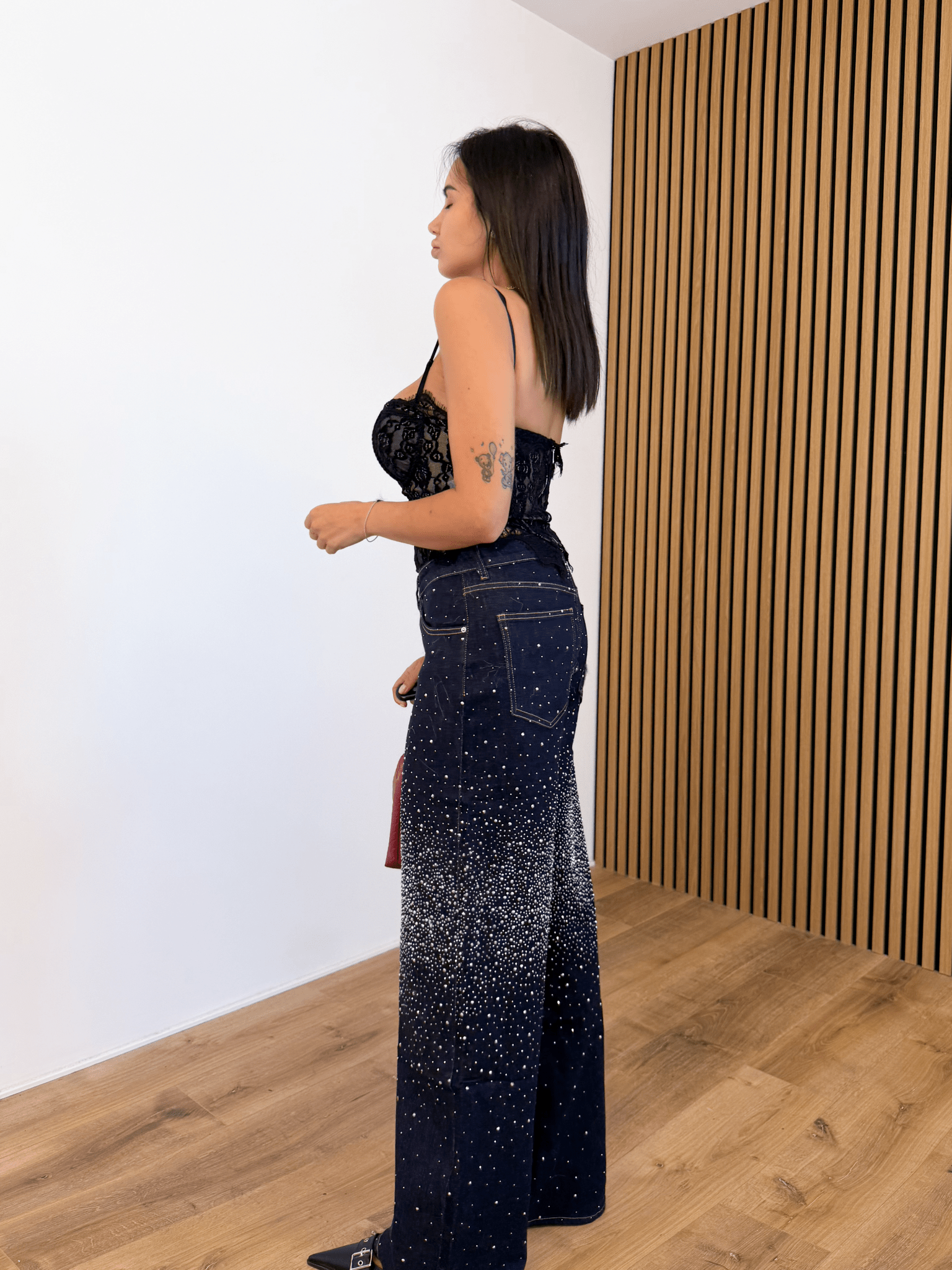 Corpetto Ricamato - Nero - SAINTH