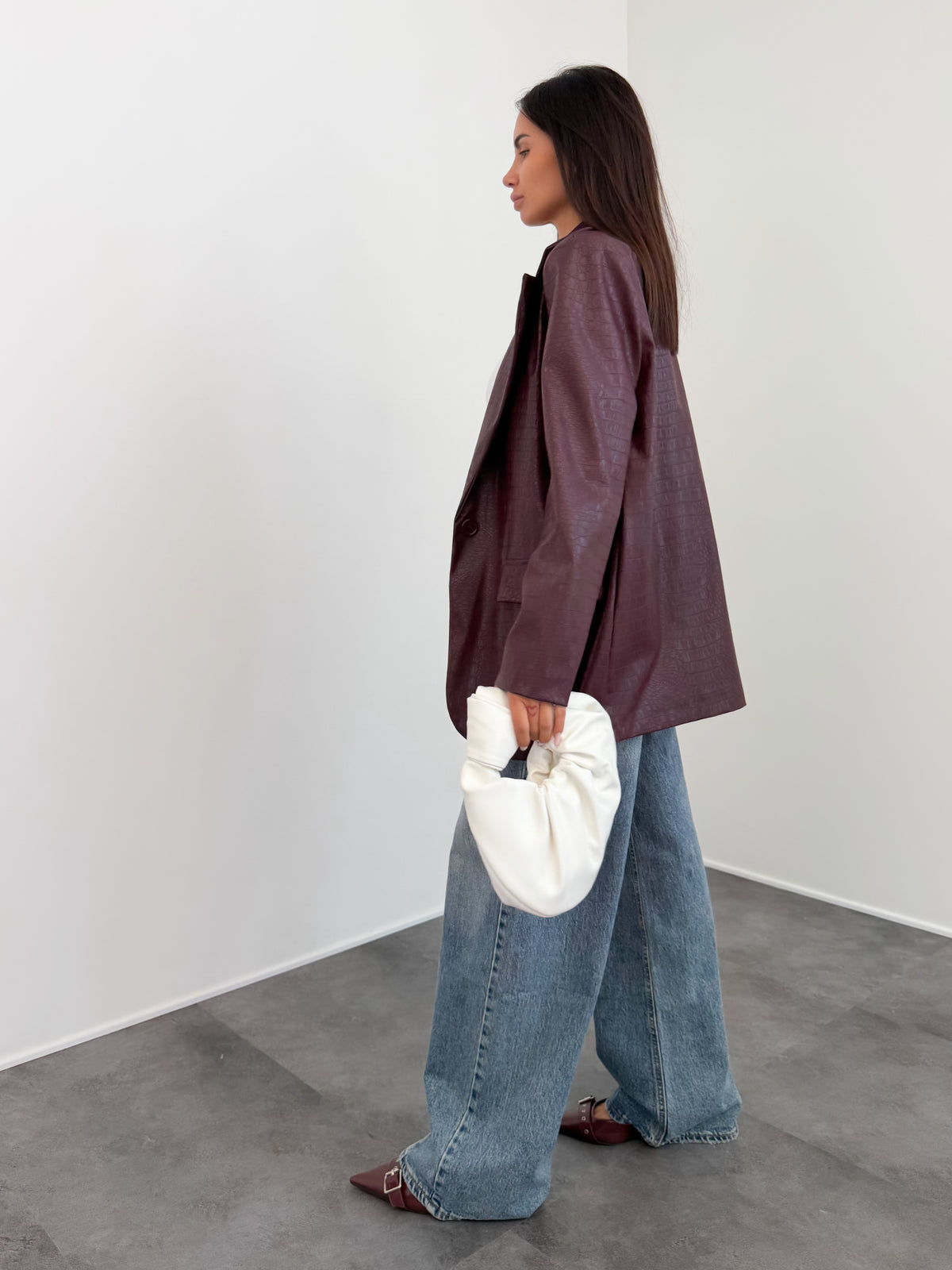 Blazer Croco - Bordeaux