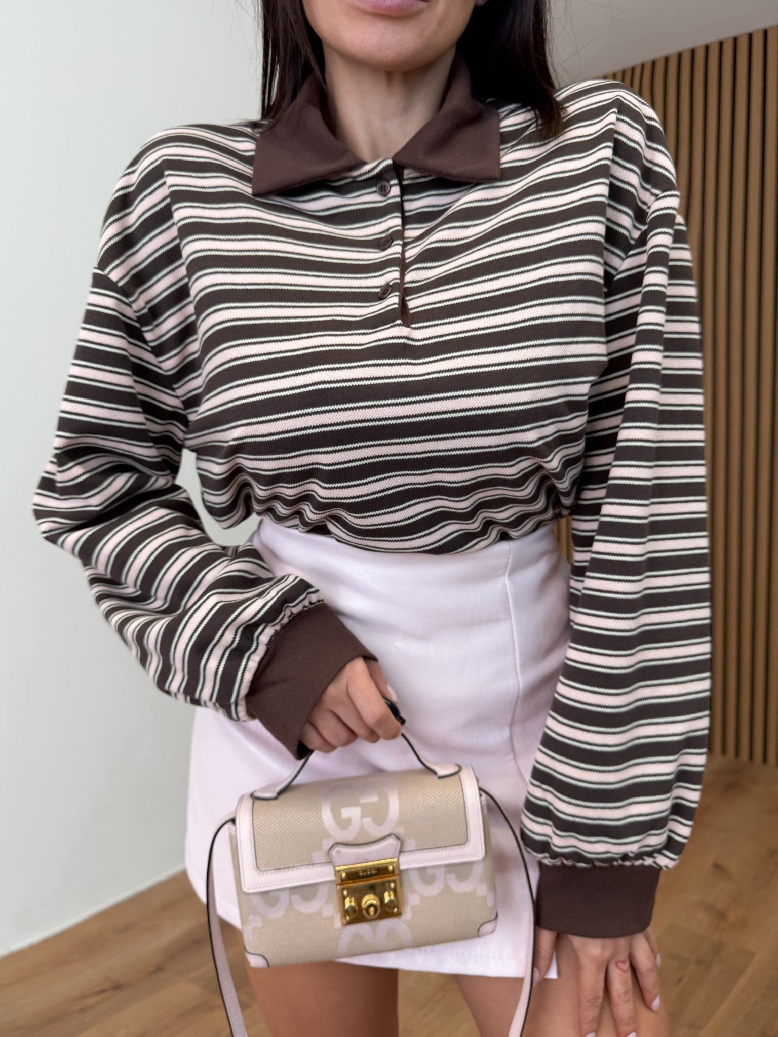 Polo Lineare - Marrone e Rosa - SAINTH