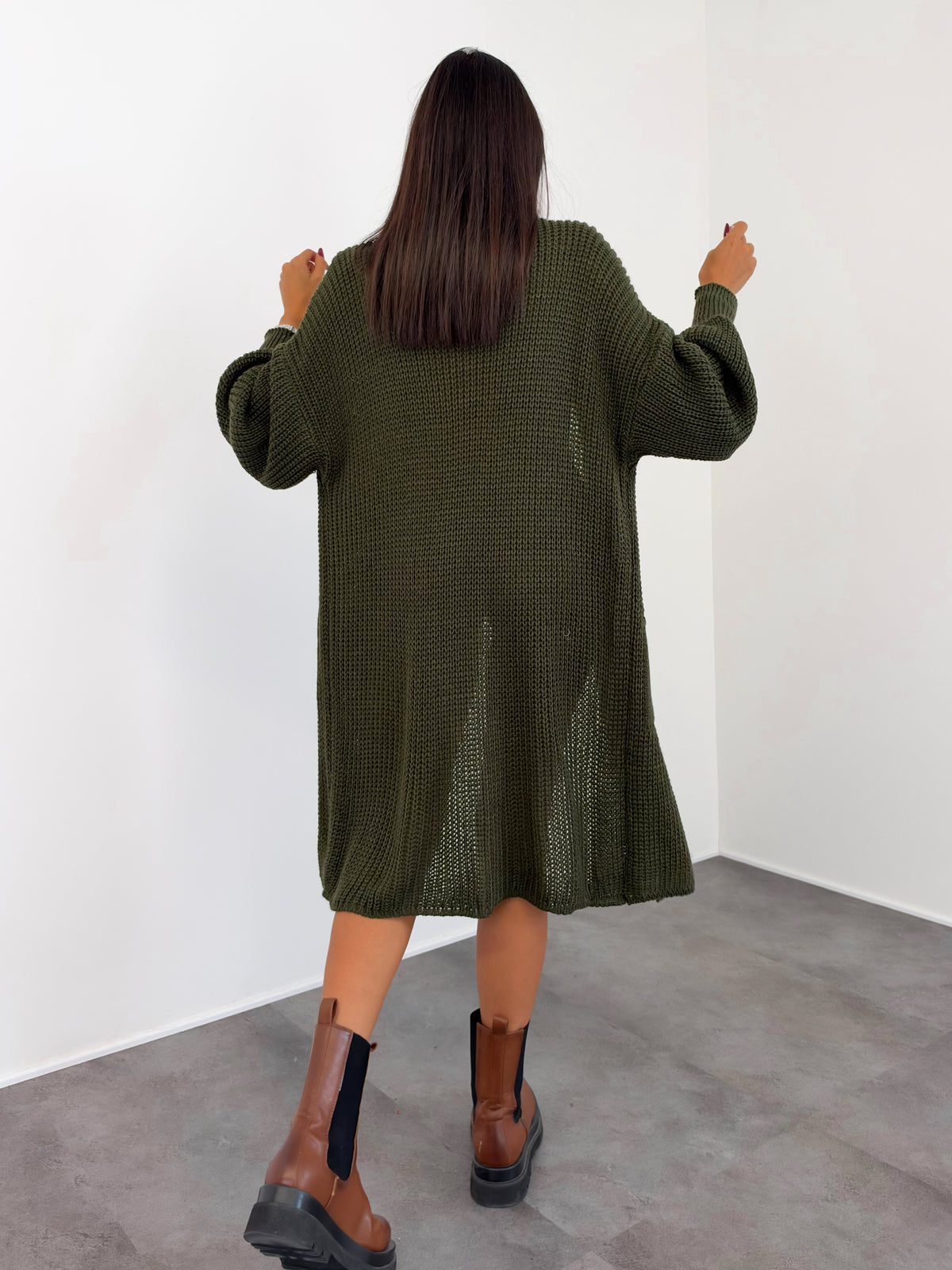 Cardigan Flamingo - Army Green