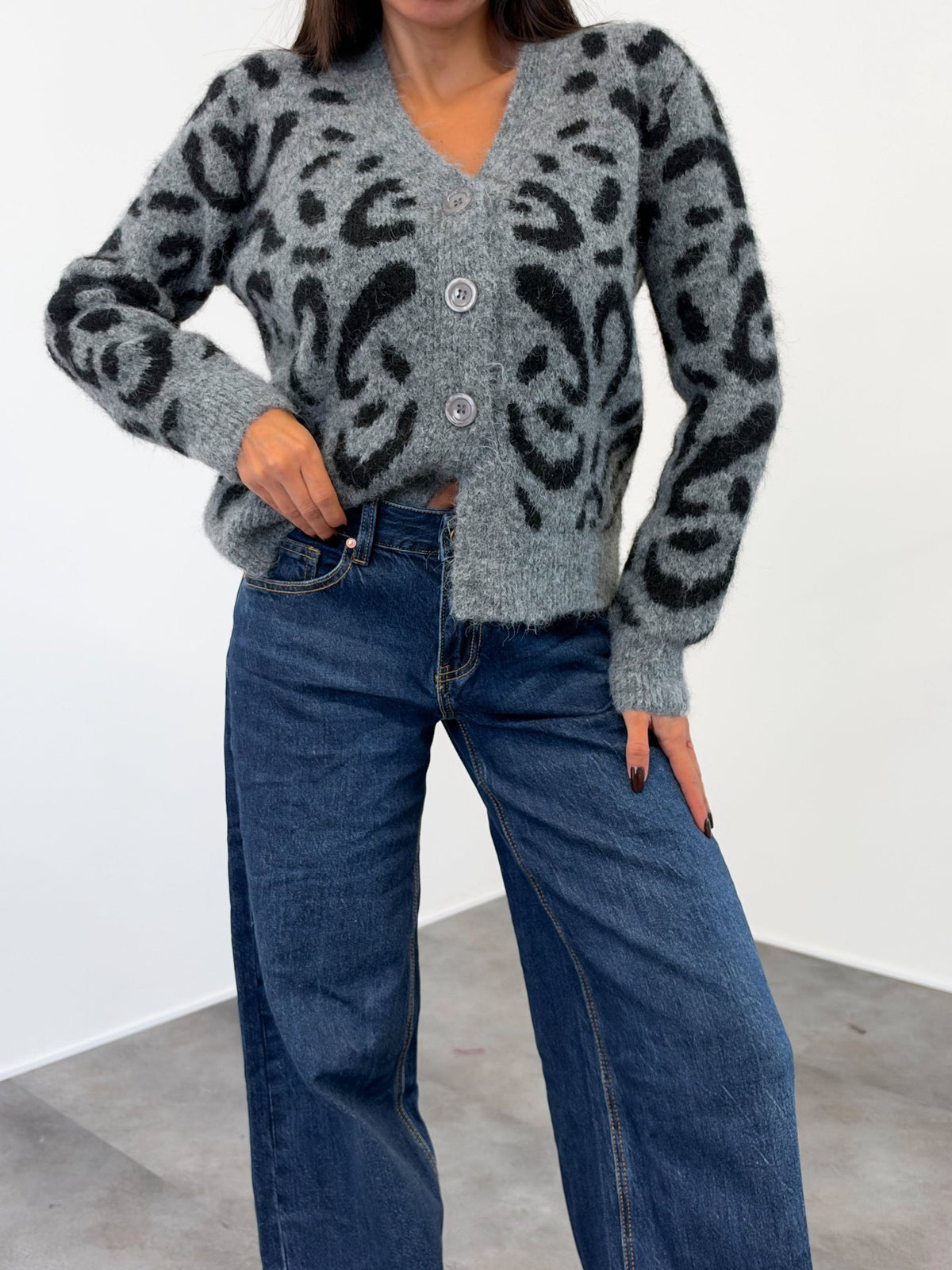 Cardigan Kitten - Grigio - SAINTH