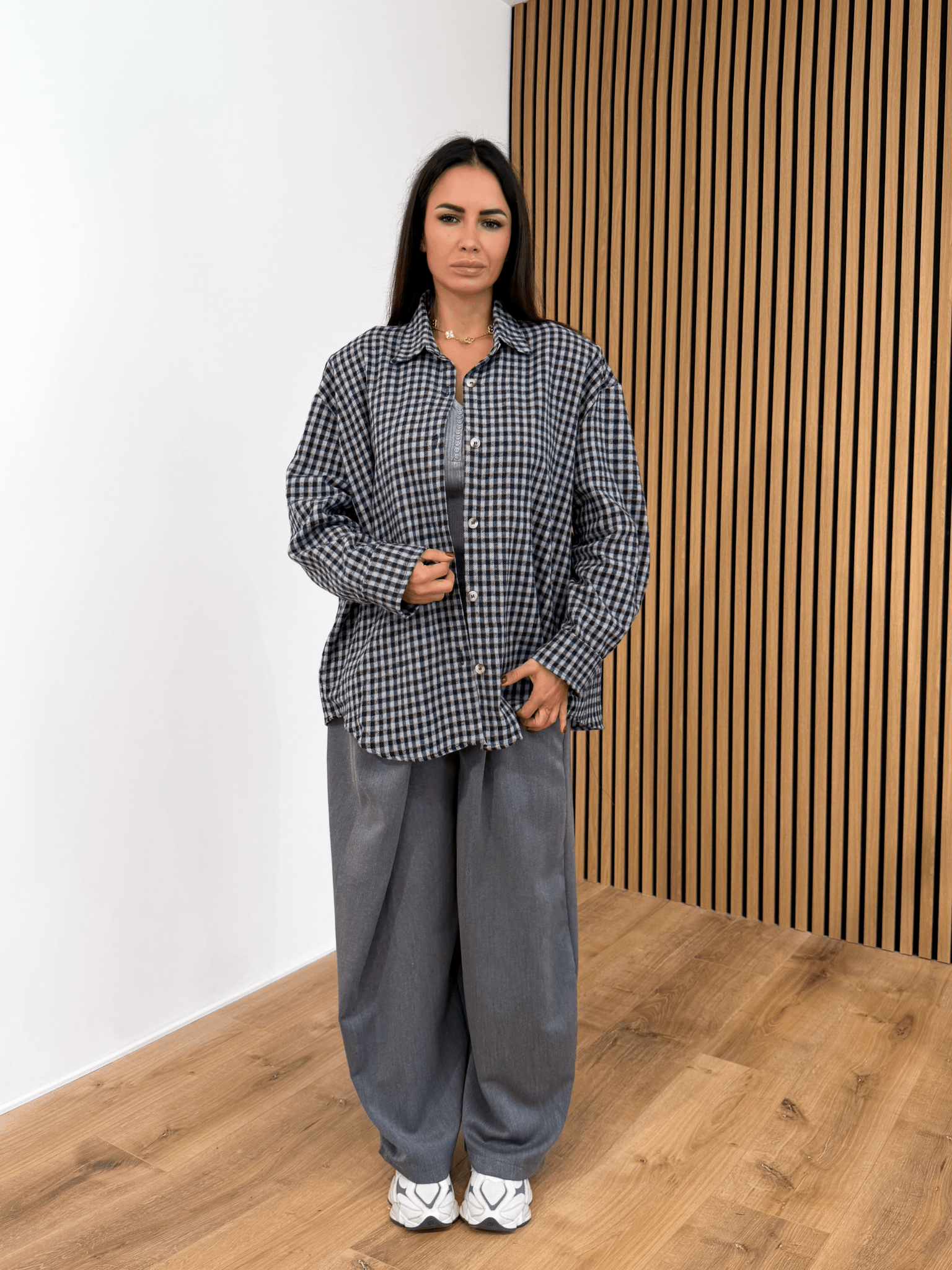 Camicia Square Spallona - Blu - SAINTH