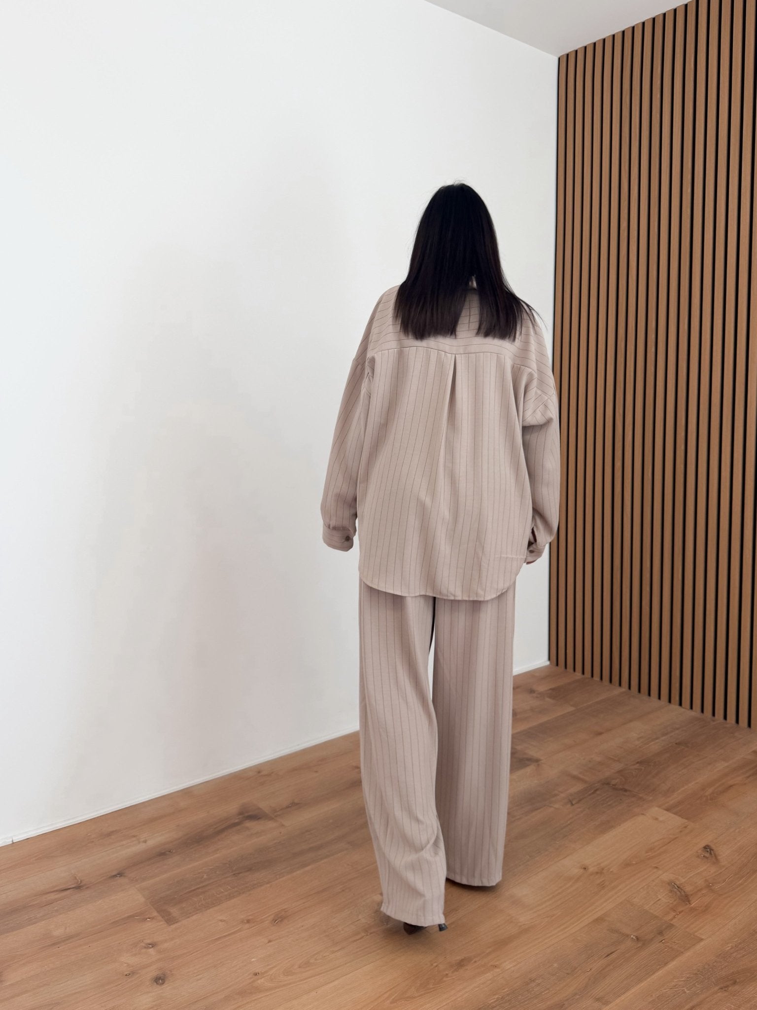 Coordinato Gessato Comfy - Beige - SAINTH