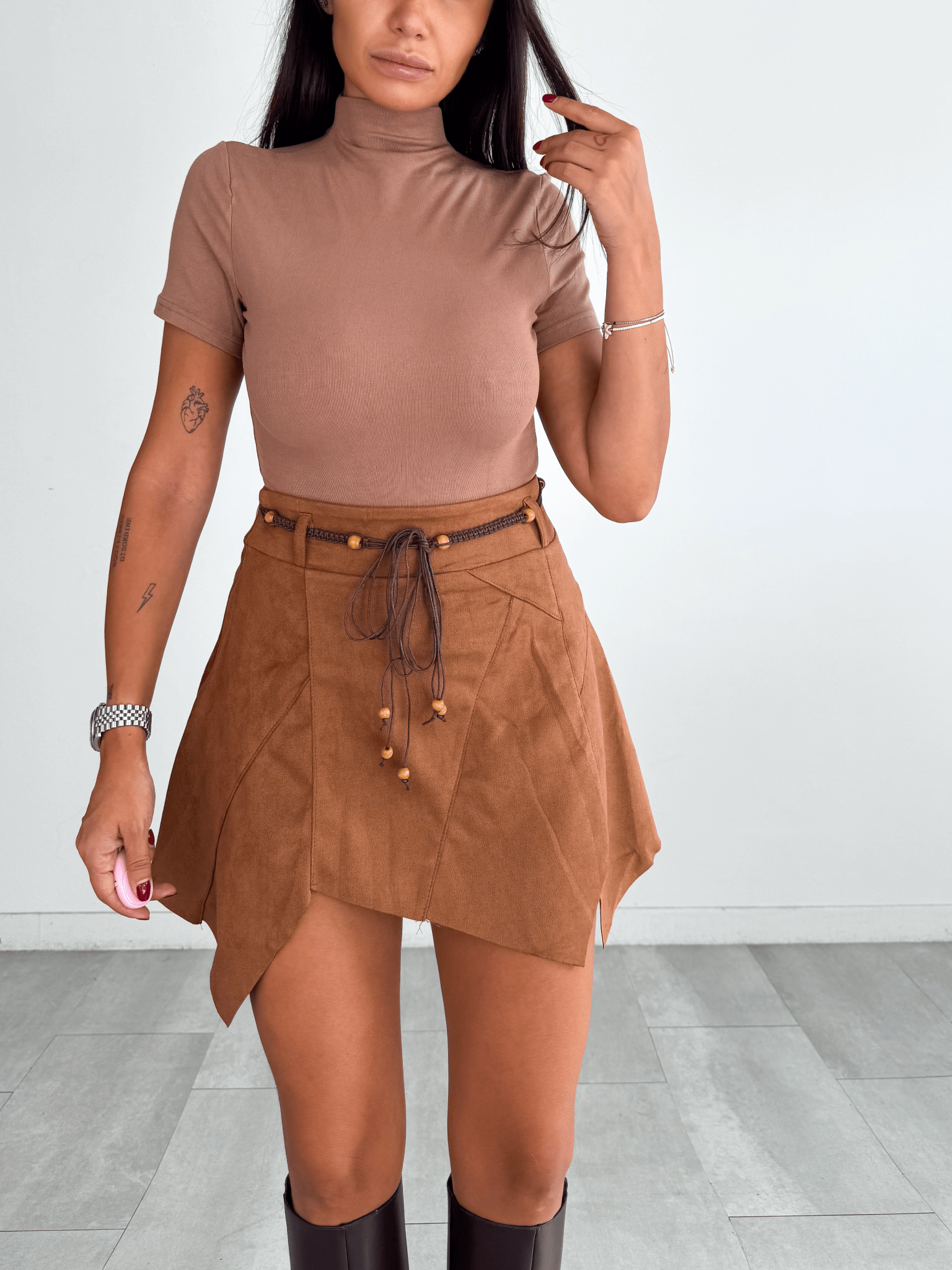 Gonna Tribale Camoscio - Camel - SAINTH