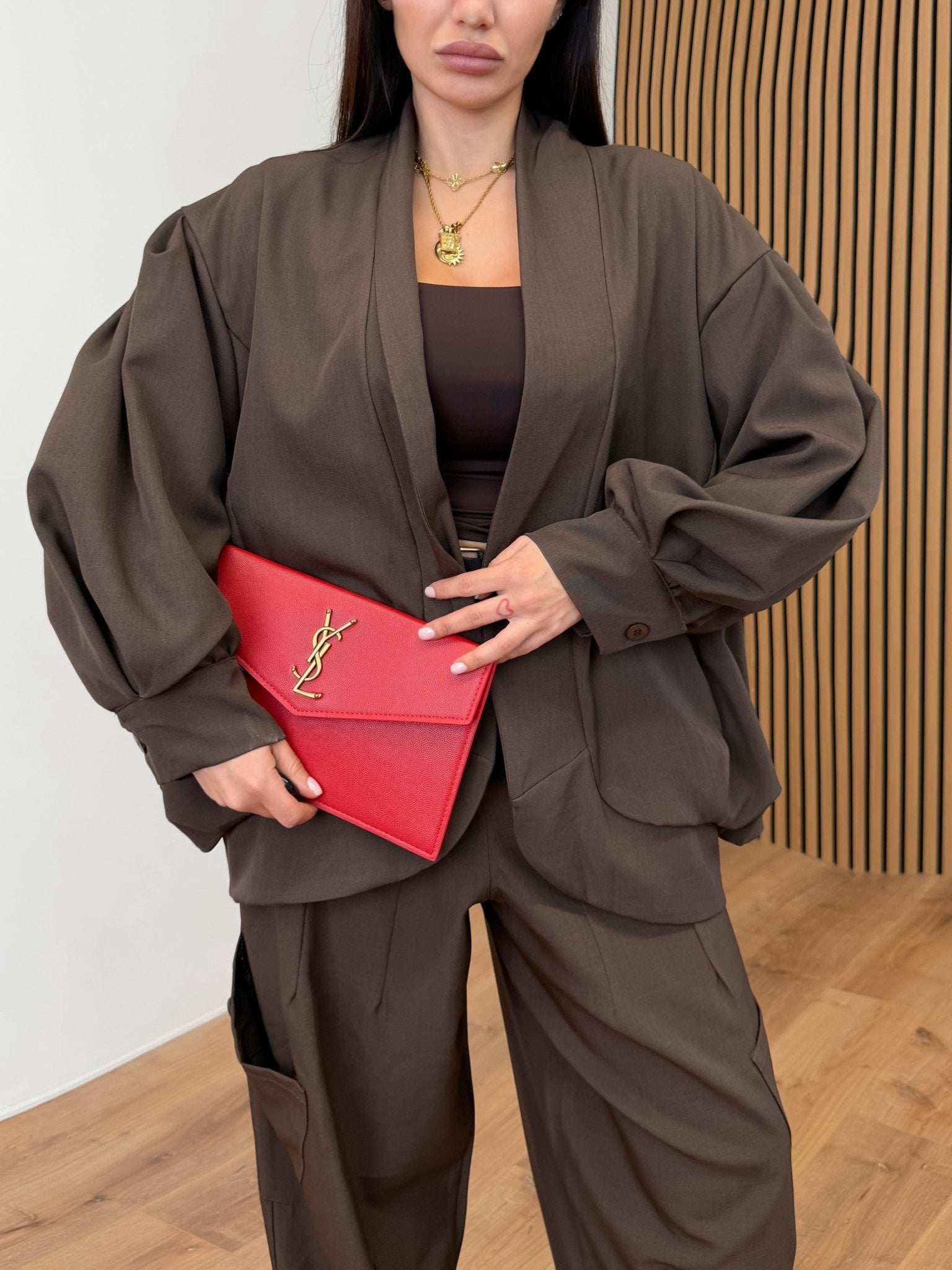 Giacca Kimono - Marrone - SAINTH