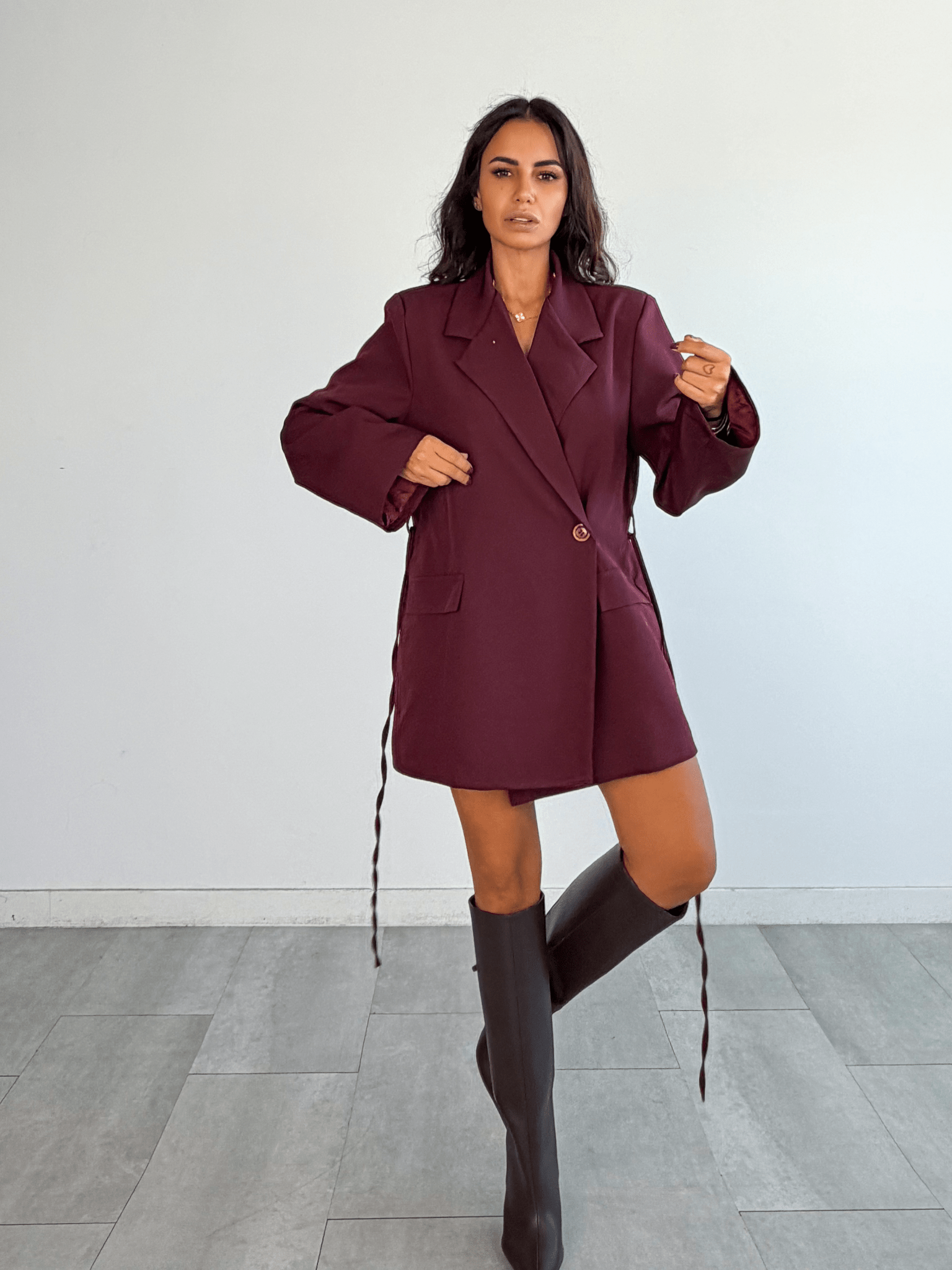 Abito Blazer Chic - Bordeaux - SAINTH