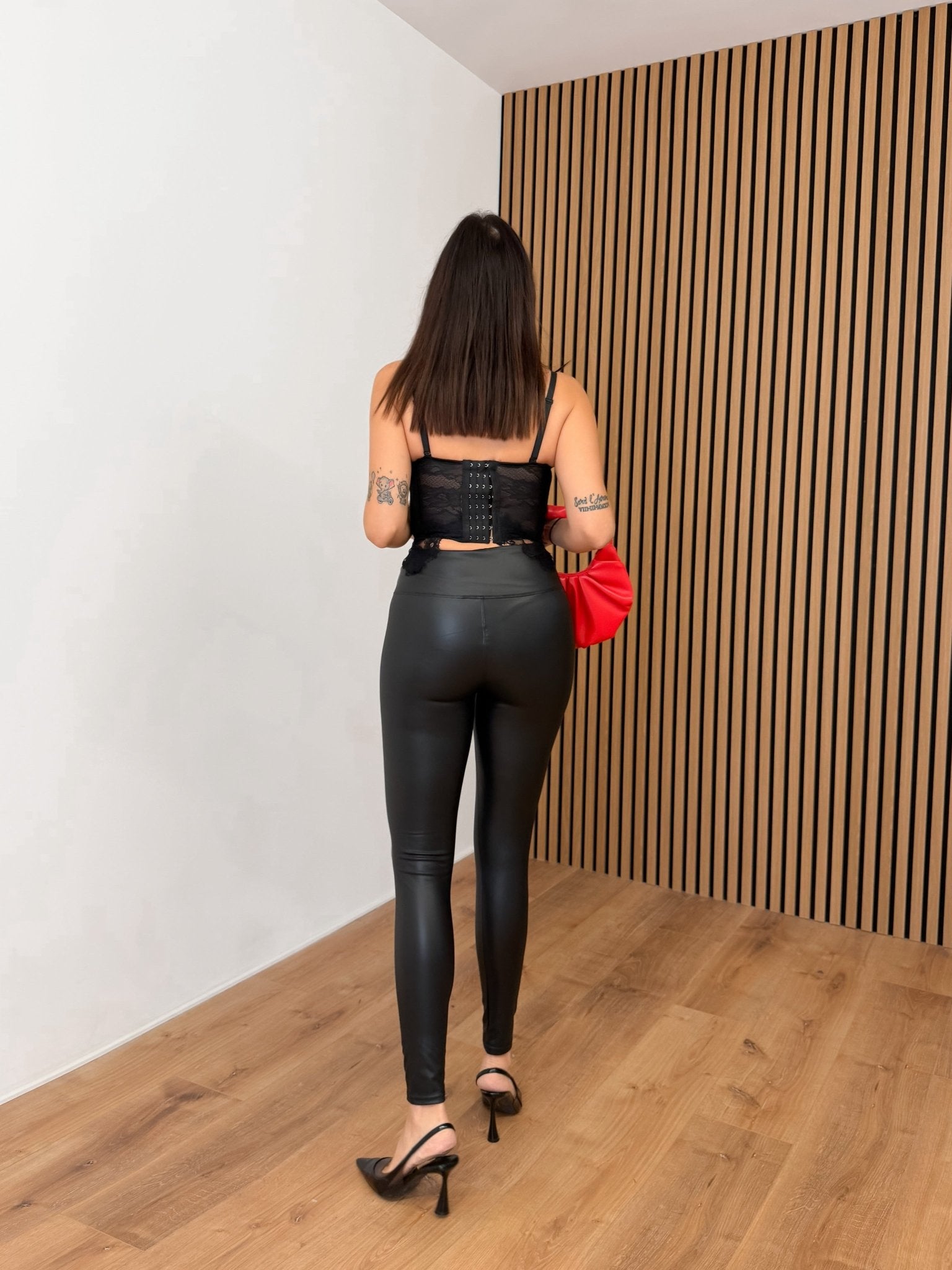 Leggings Ecopelle - Nero - SAINTH