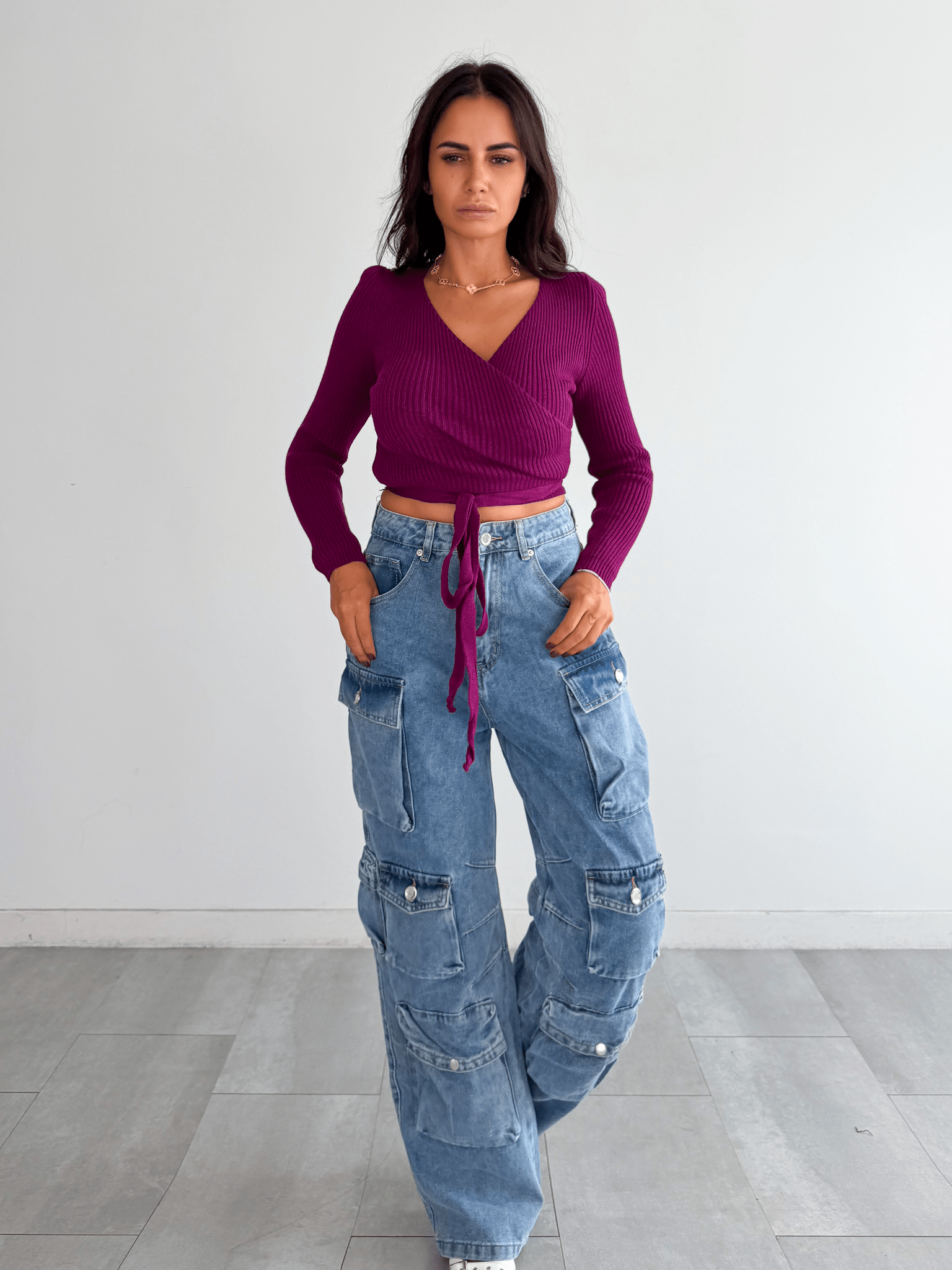 Pantalone Cargo Solution - Blu - SAINTH