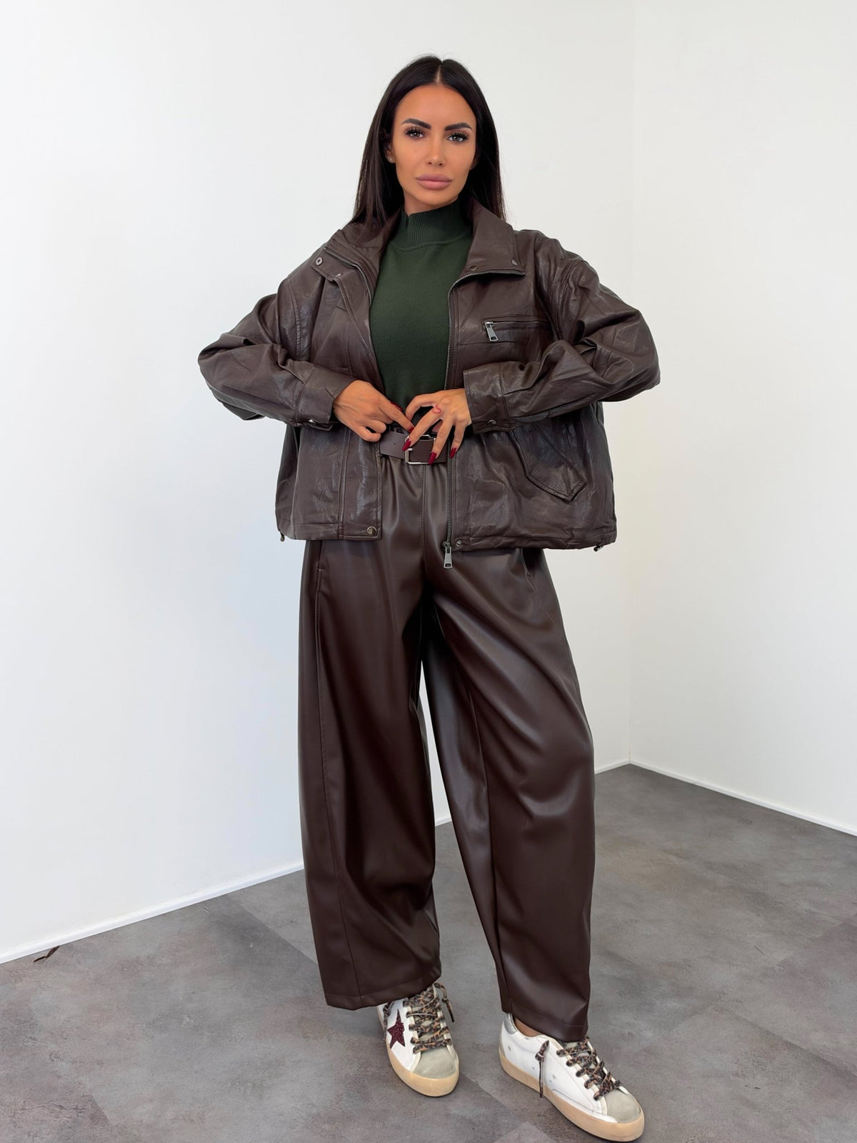 Biker + Gilet Cortina - Marrone - SAINTH