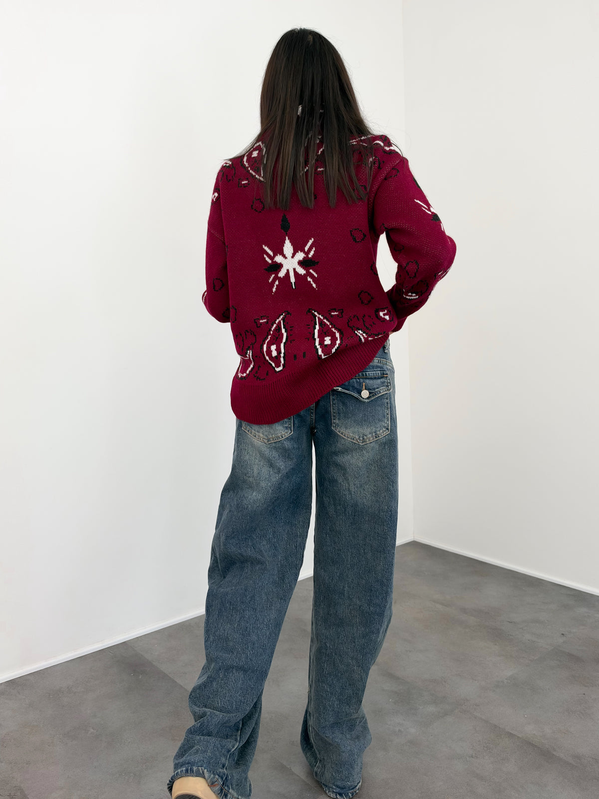 Pull Inuit - Bordeaux