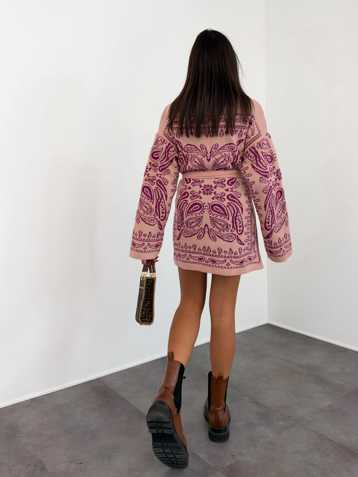 Cardigan Azteco - Rosa Magenta