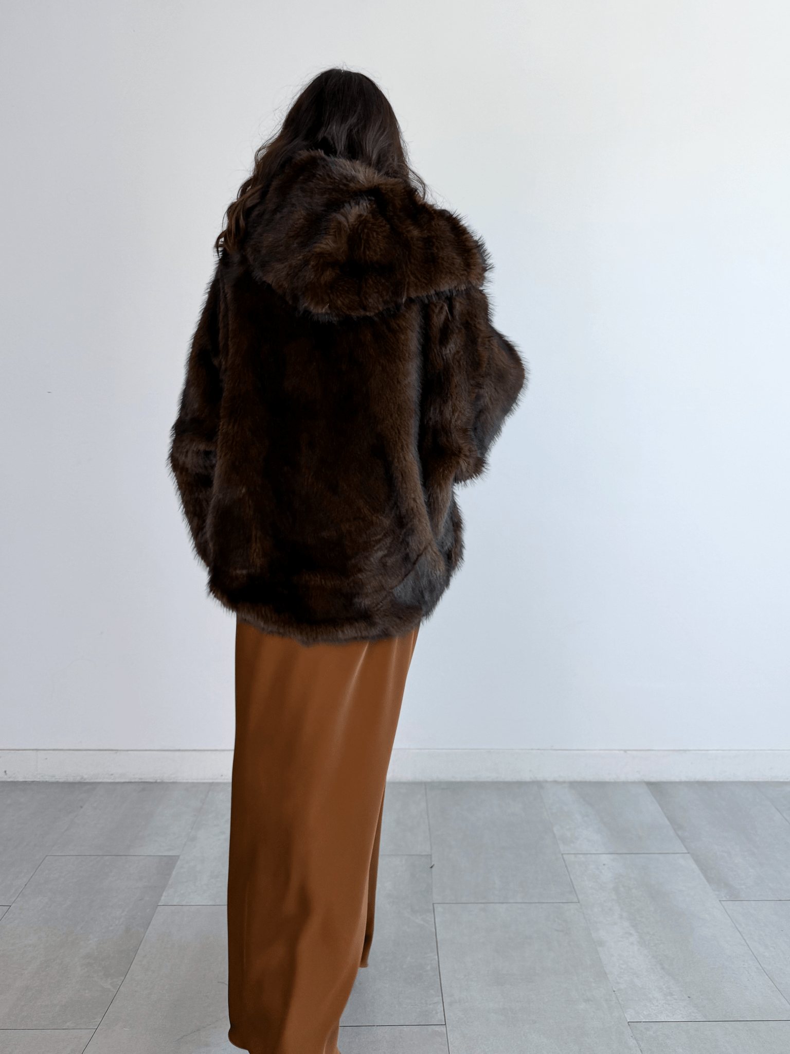 Gonna Fluide - Marrone - SAINTH