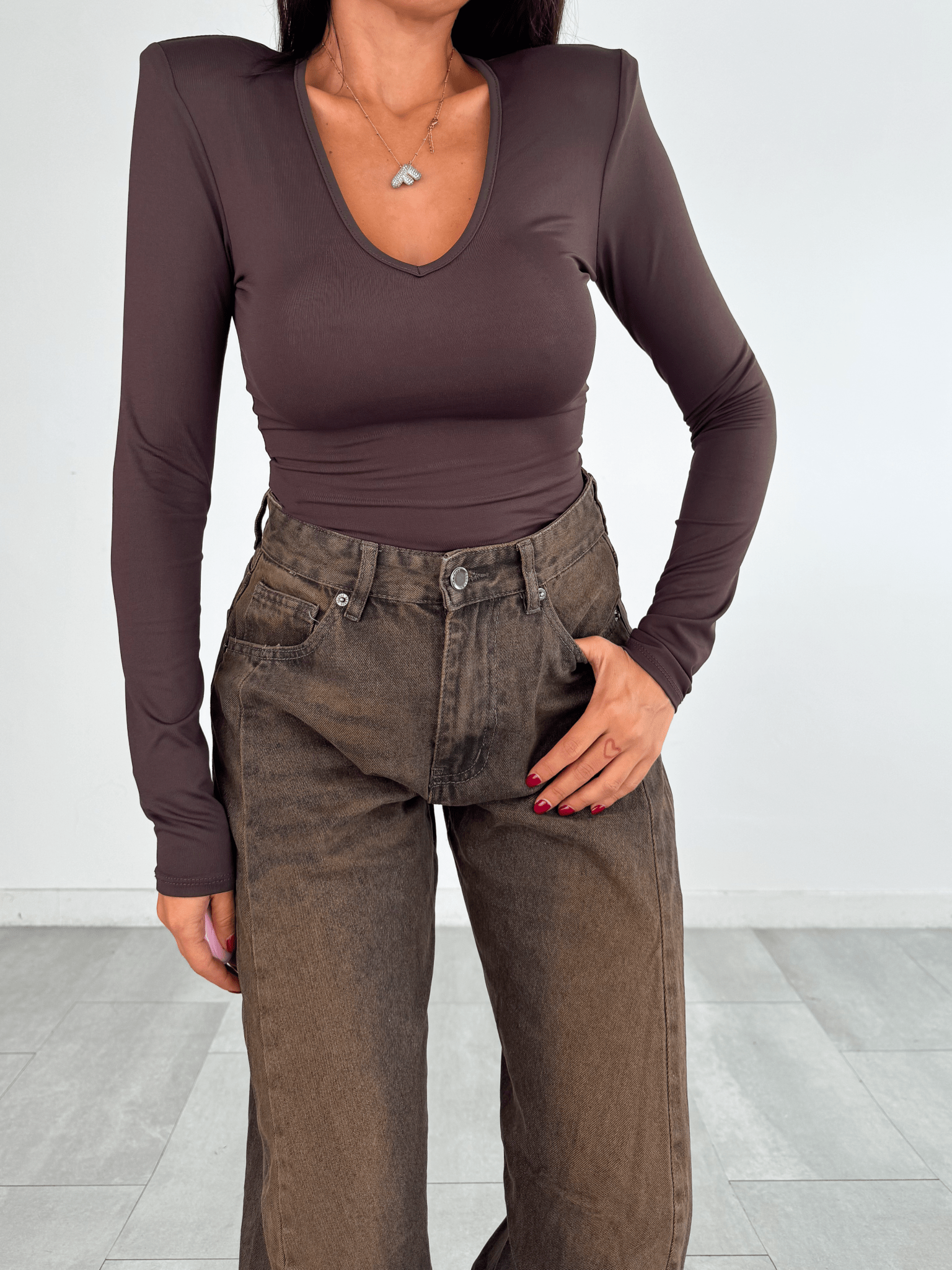 Jeans Polvere - Marrone - SAINTH