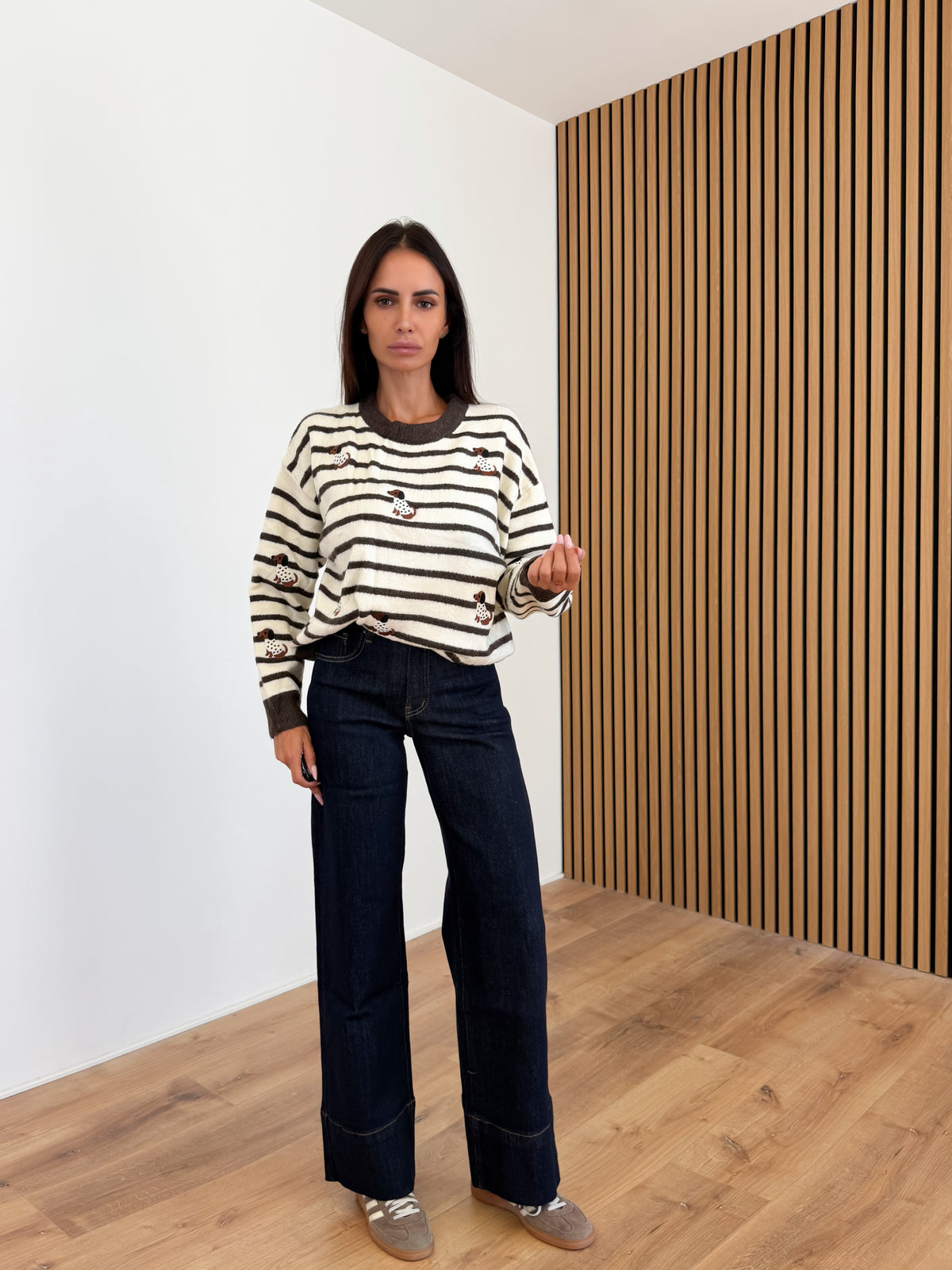 Pull Betty - Bianco Marrone
