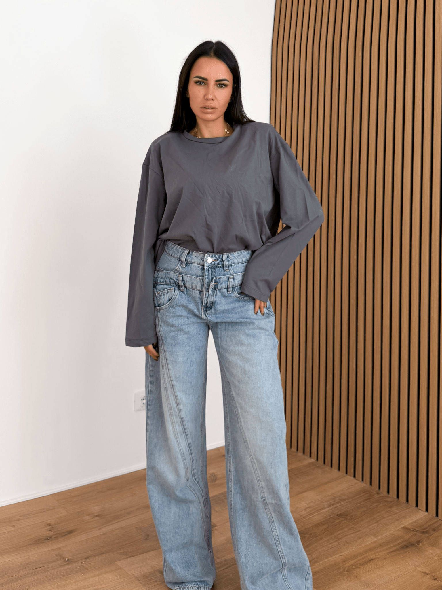 Jeans Doppio Bottone - Denim - SAINTH