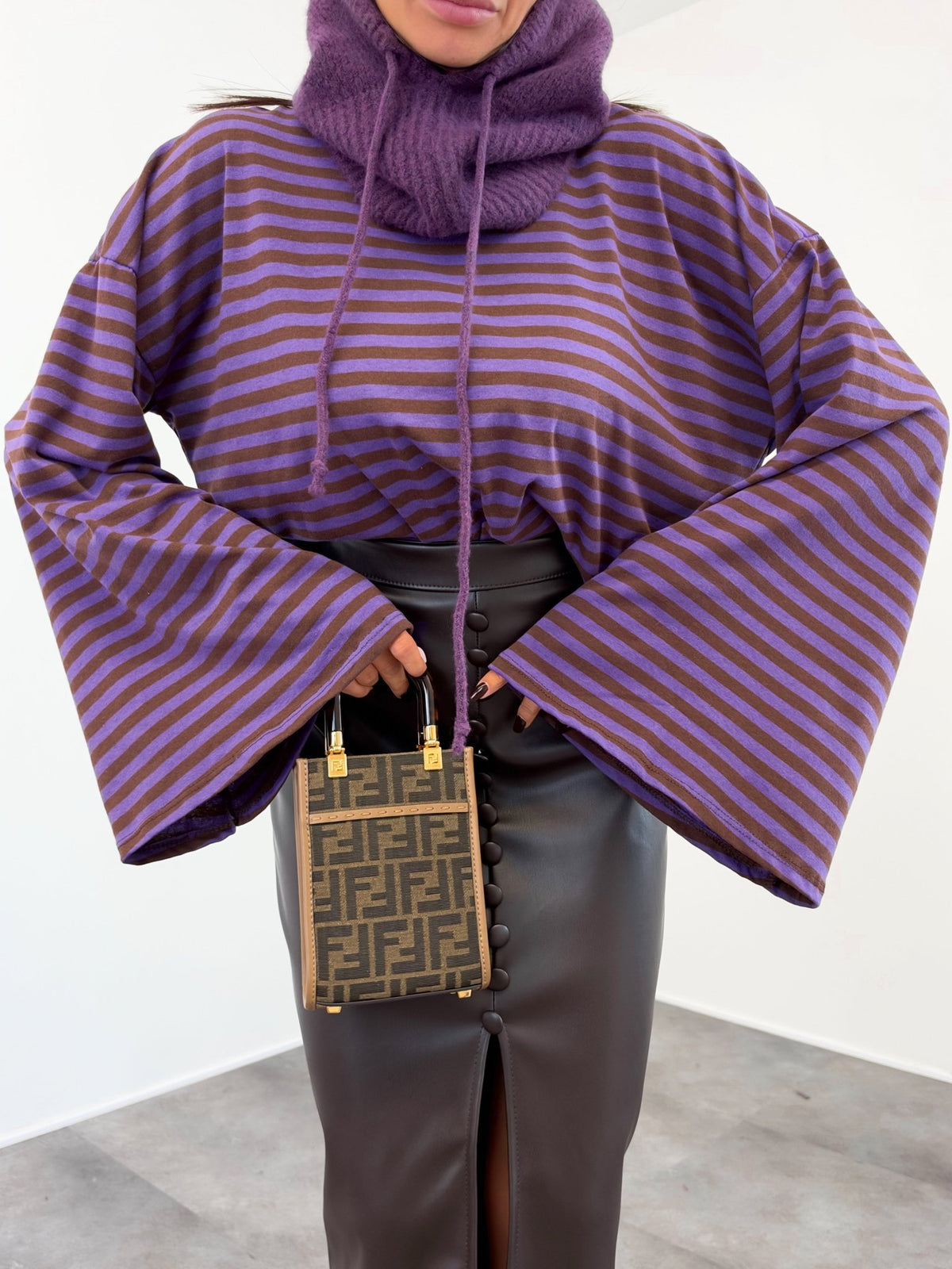 Maglia Stregatto - Viola Marrone - SAINTH