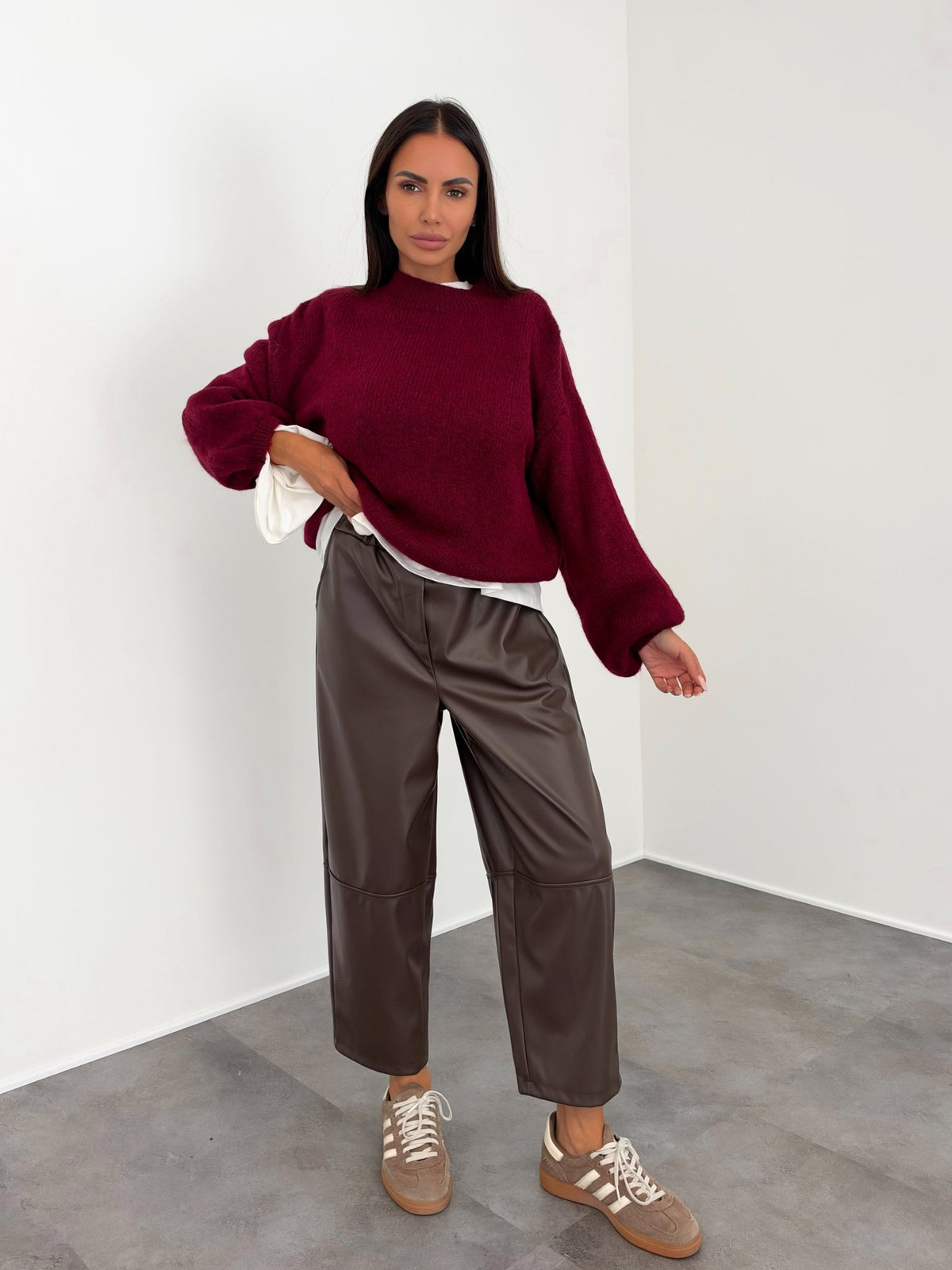 Pantalone Energy Ecopelle - Marrone - SAINTH