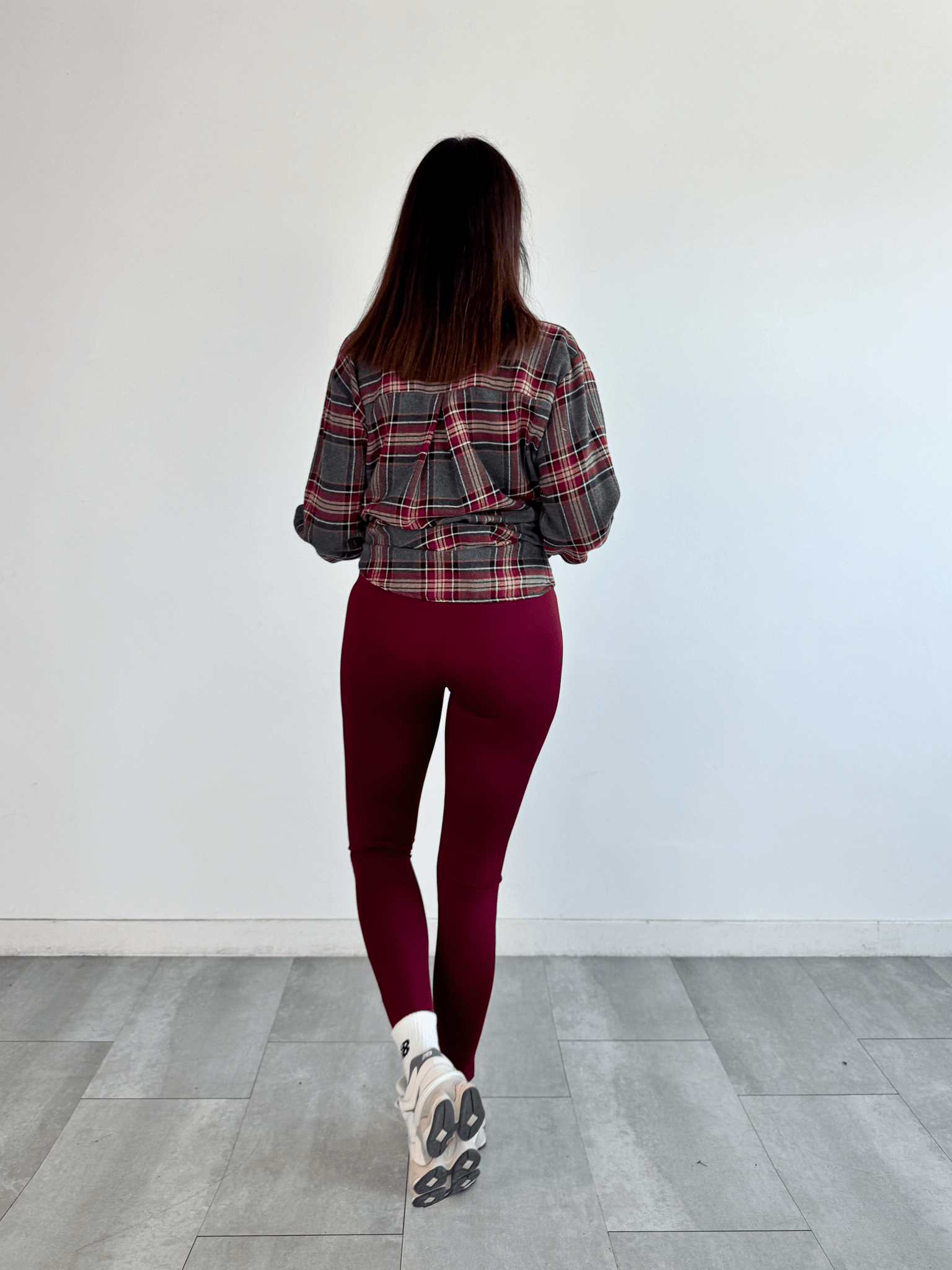 Camicia Wool - Grigio e Bordeaux - SAINTH