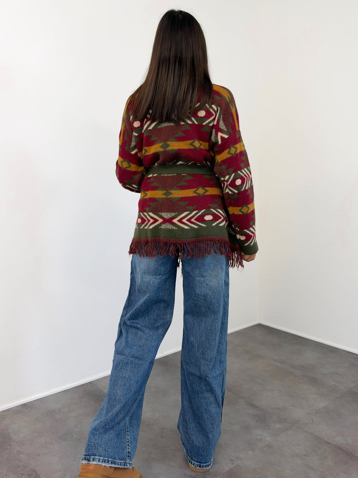 Cardigan Triangle 2.0 - Army Green Bordeaux - SAINTH