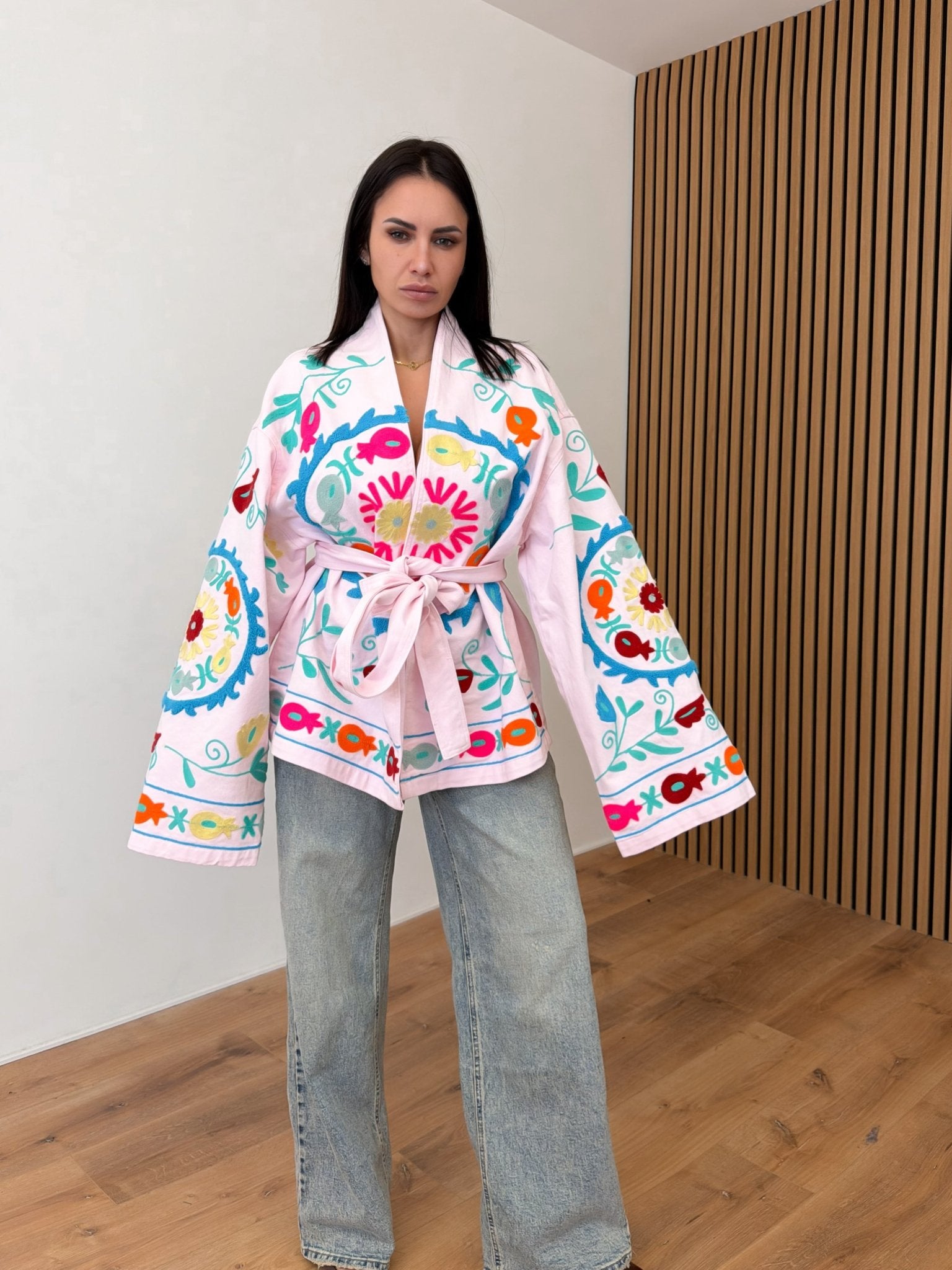 Giacca Origami - Denim Rosa - SAINTH