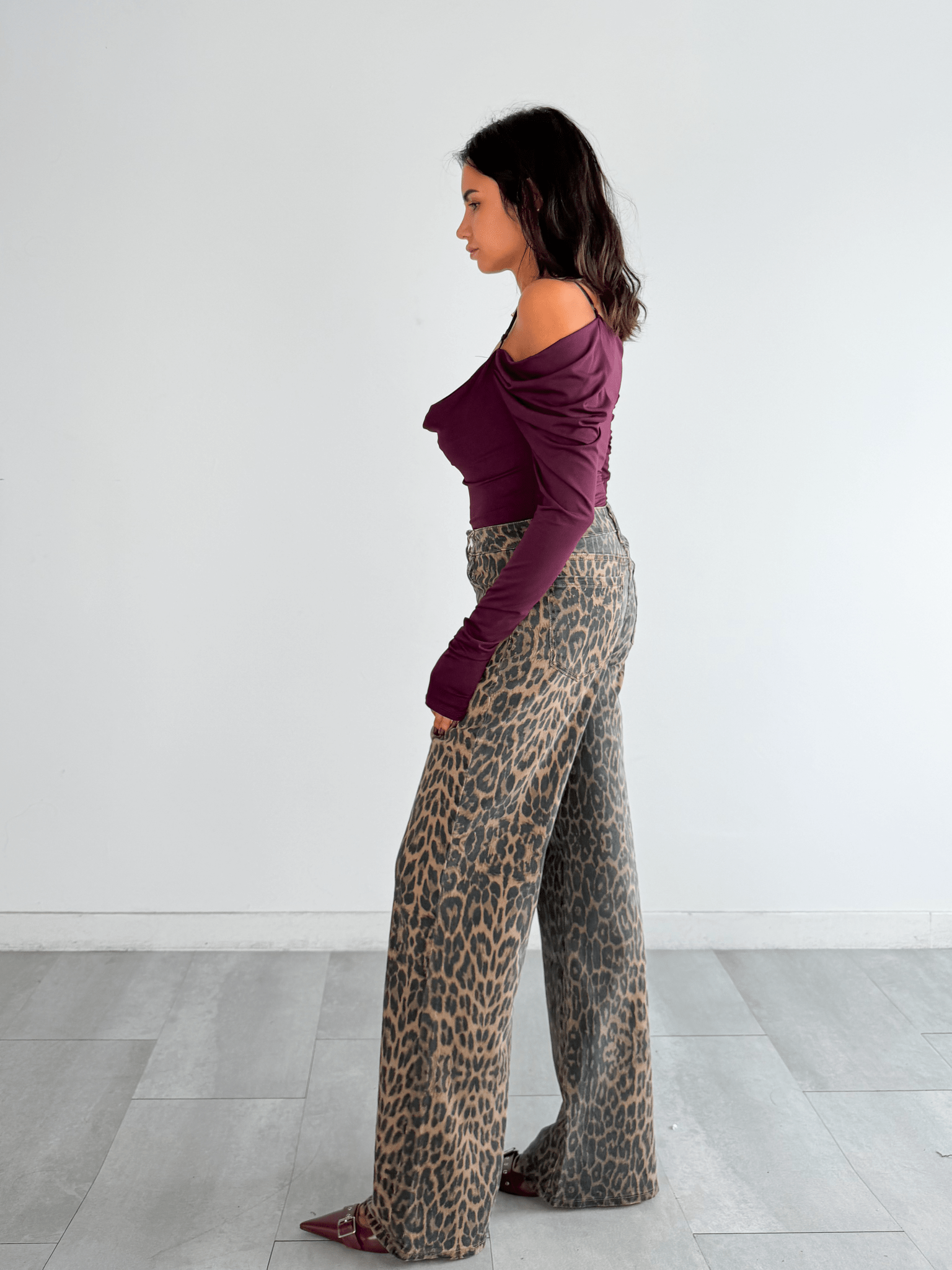 Jeans Leopard - Marrone - SAINTH