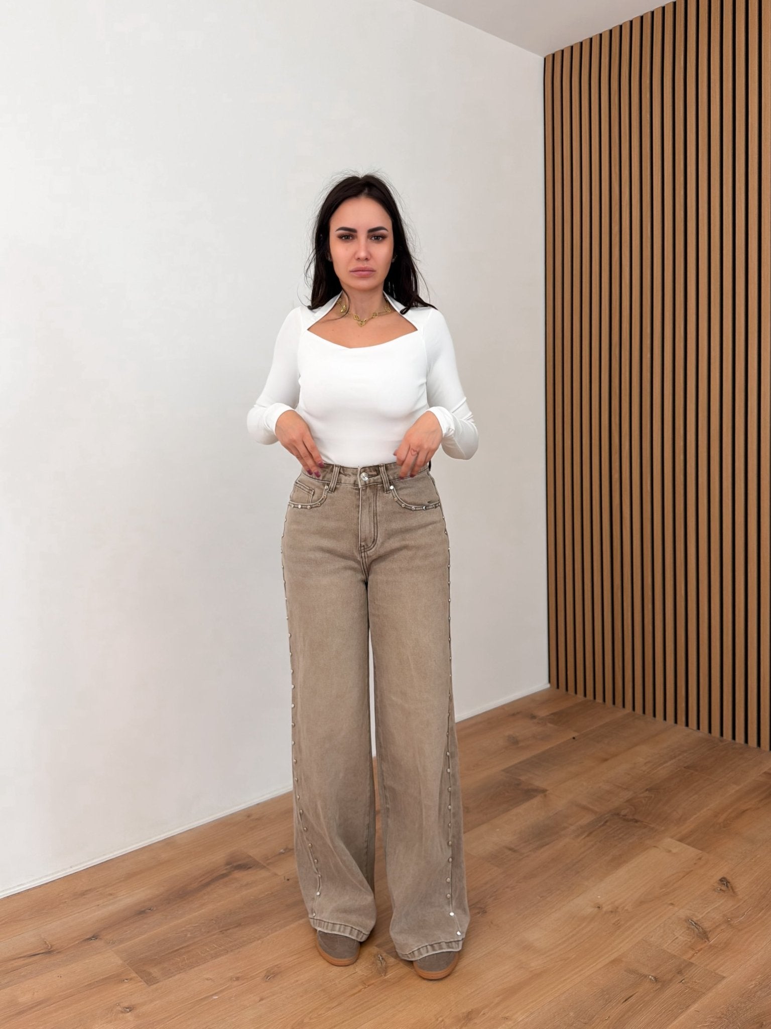 Jeans F32672 - Beige - SAINTH