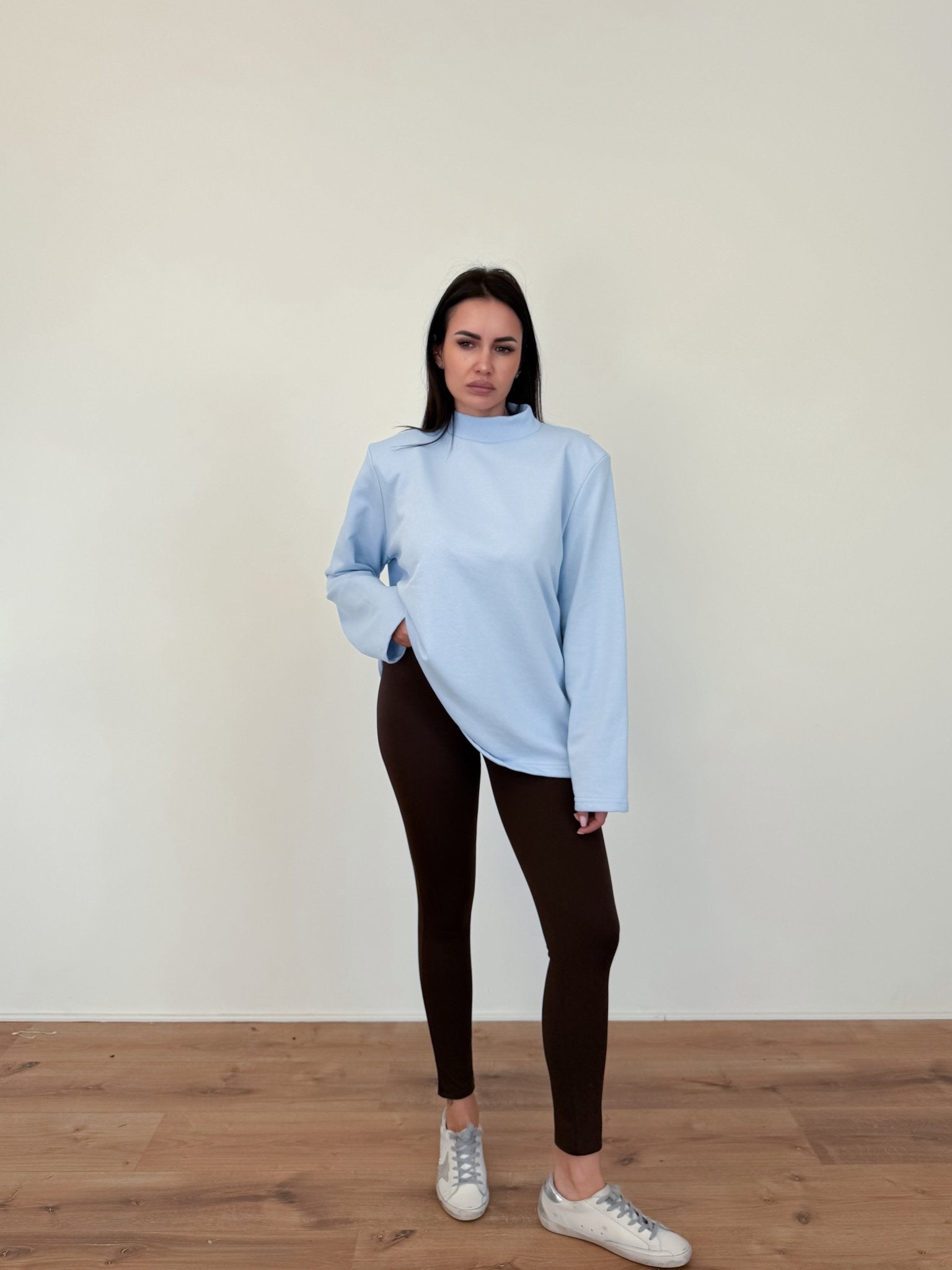 Felpa Maxi Spalla - Celeste - SAINTH