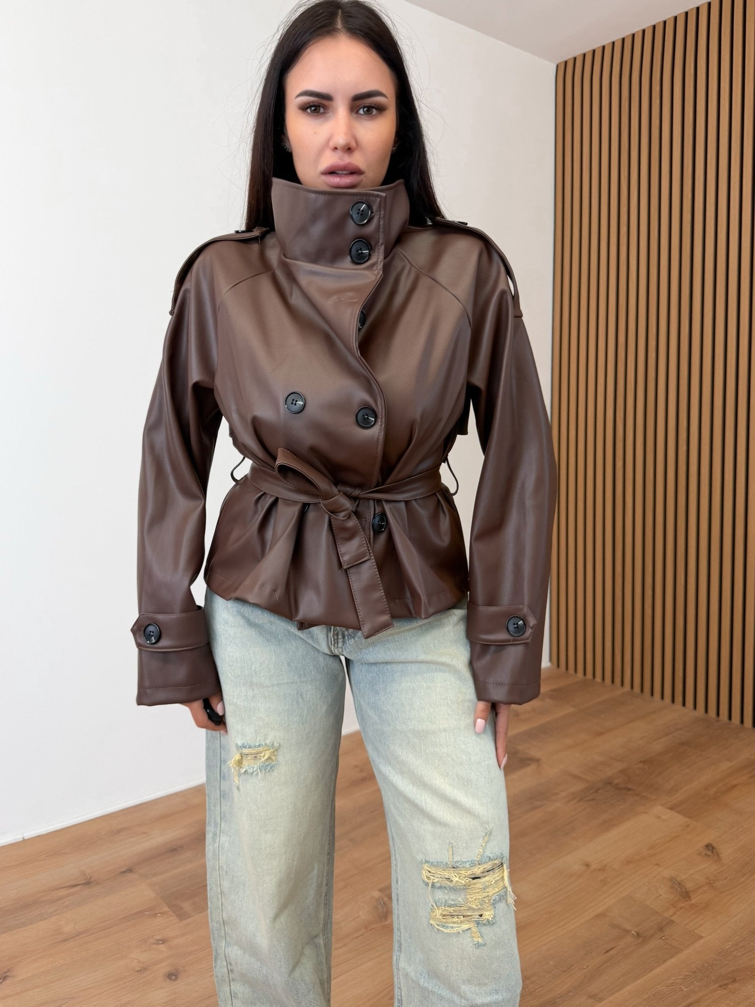 Trench Collo Alto - Marrone - SAINTH