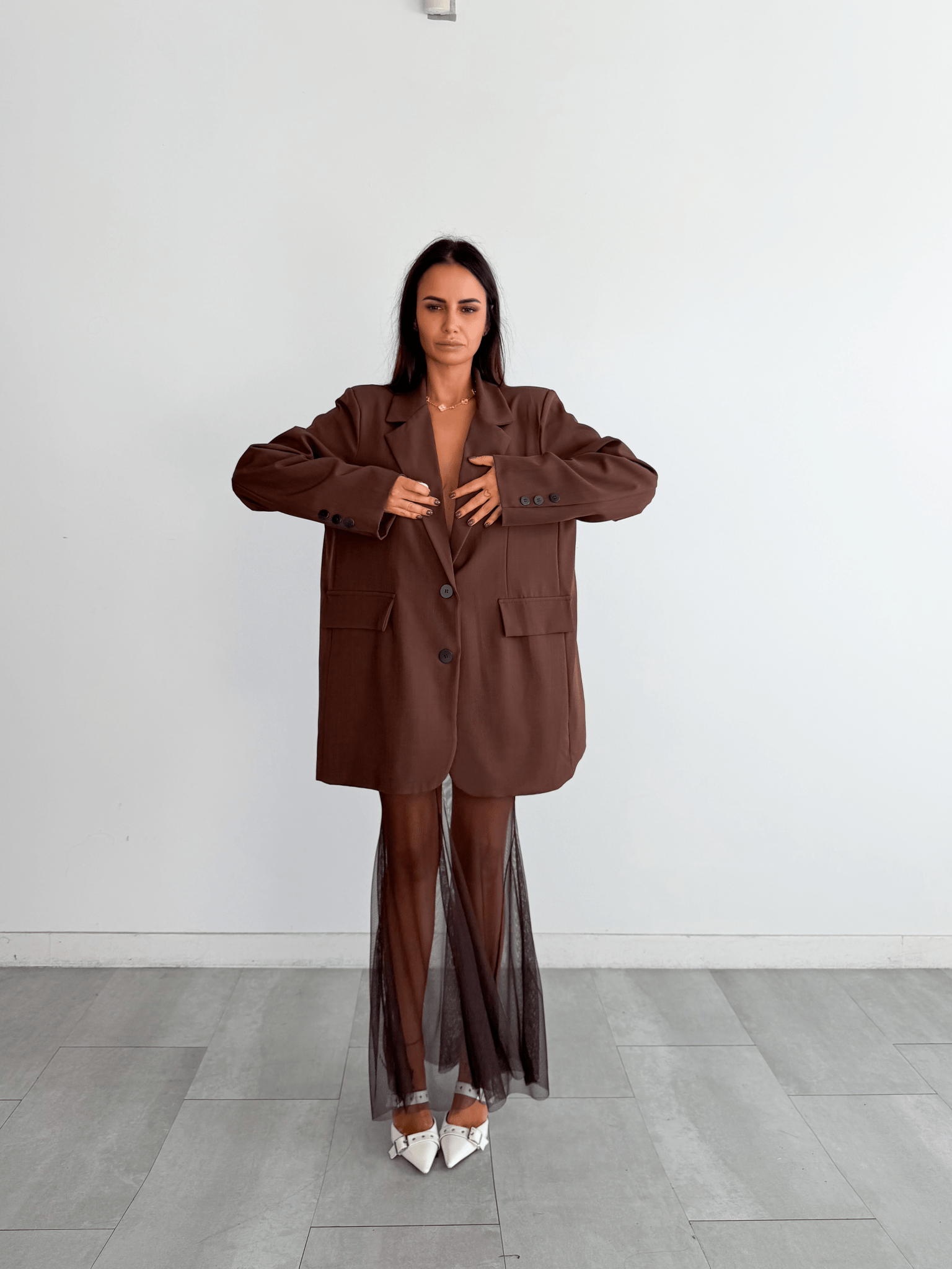 Gonna Con Coulotte - Marrone - SAINTH