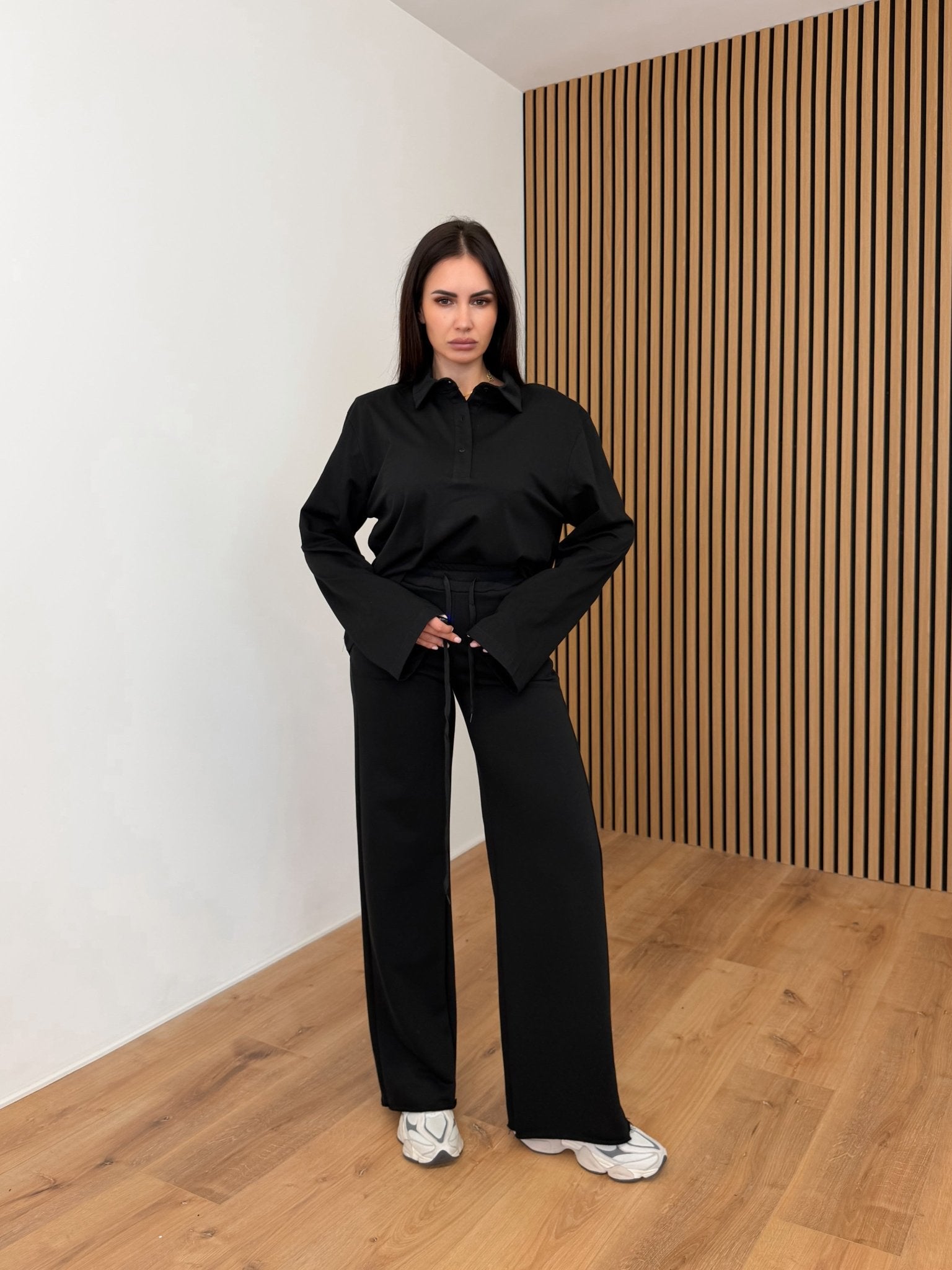 Pantalone Tuta Palazzo - Nero - SAINTH