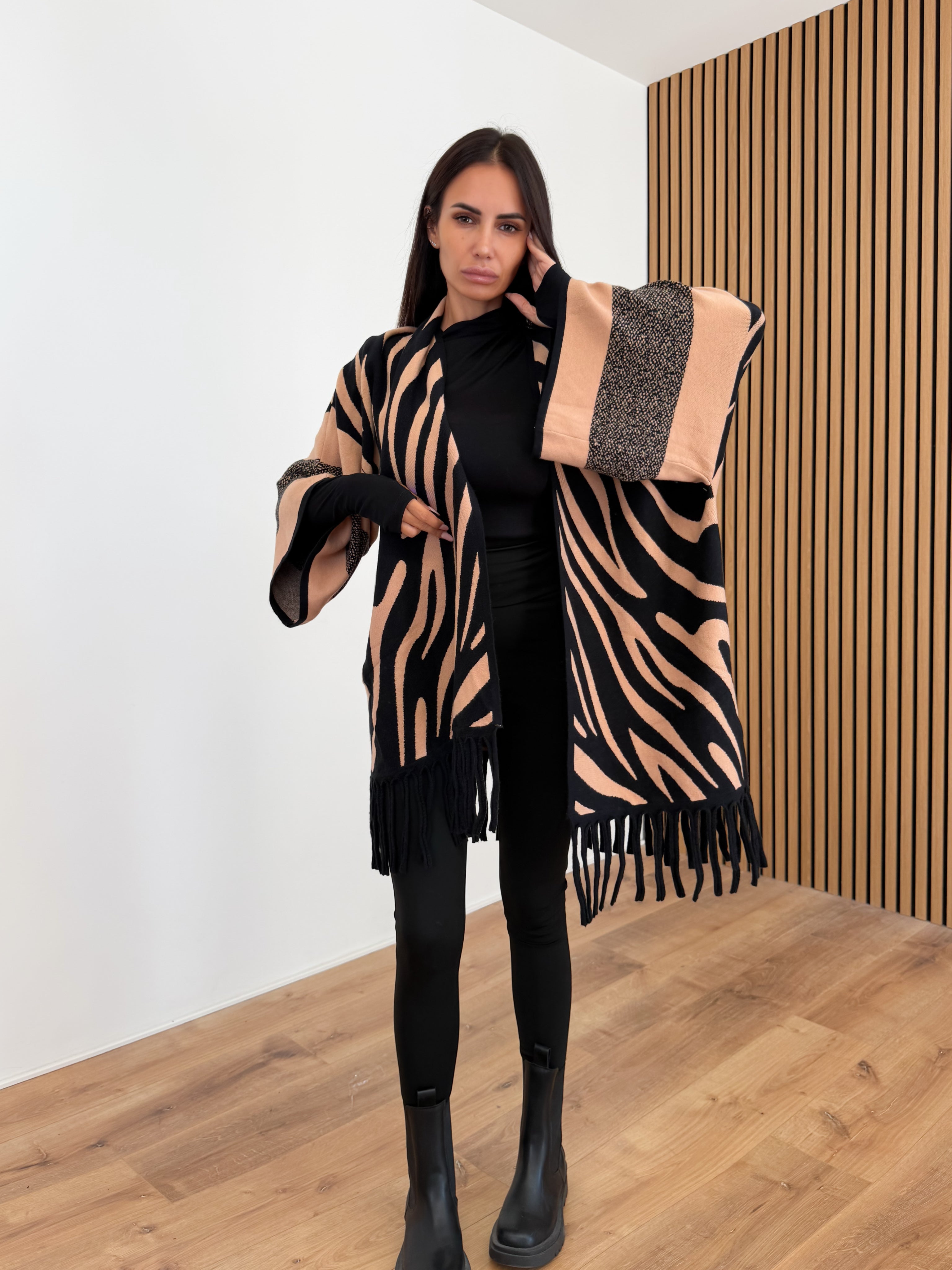 Cardigan Zebri - Camel