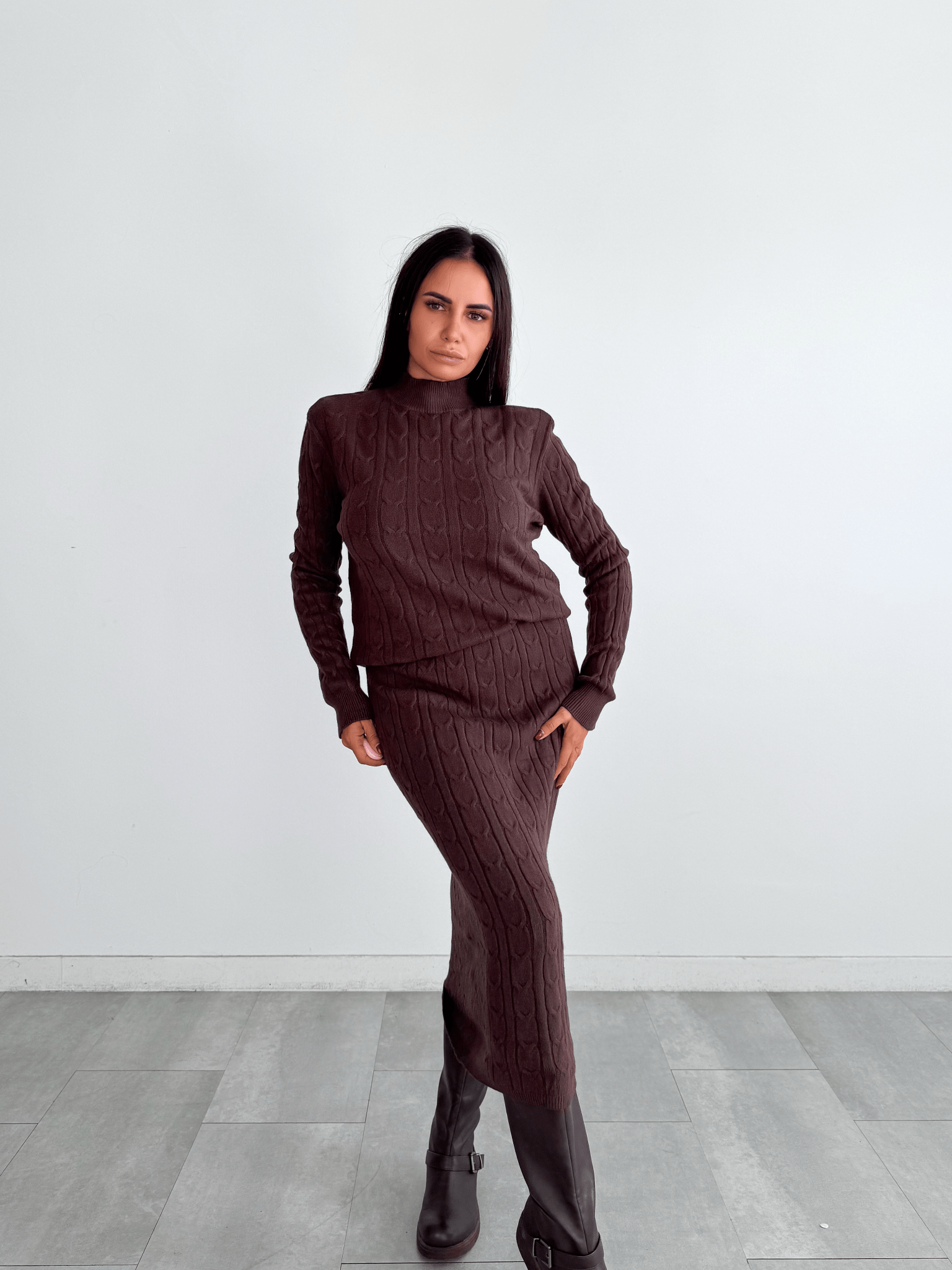 Coordinato Braided - Marrone - SAINTH